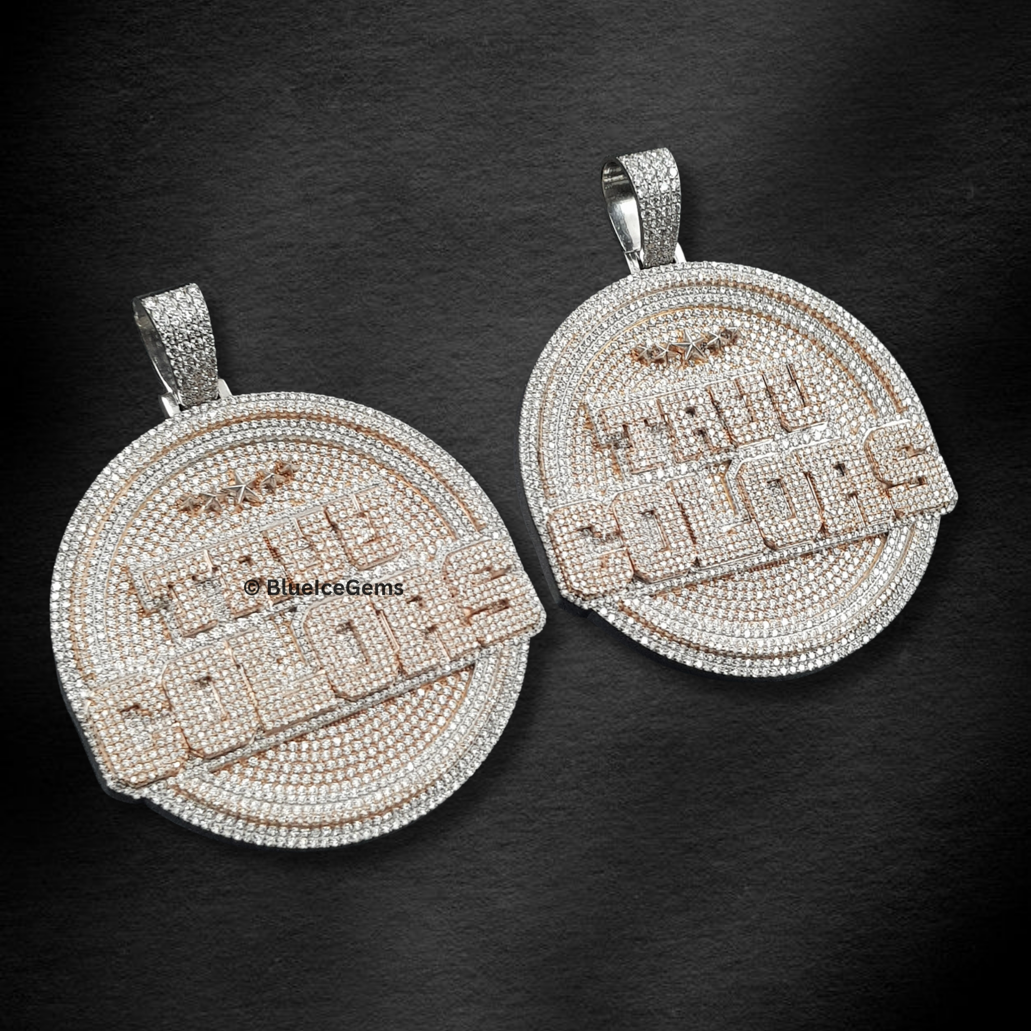 The "Real Colors" Diamond Medallion Pair Pendant