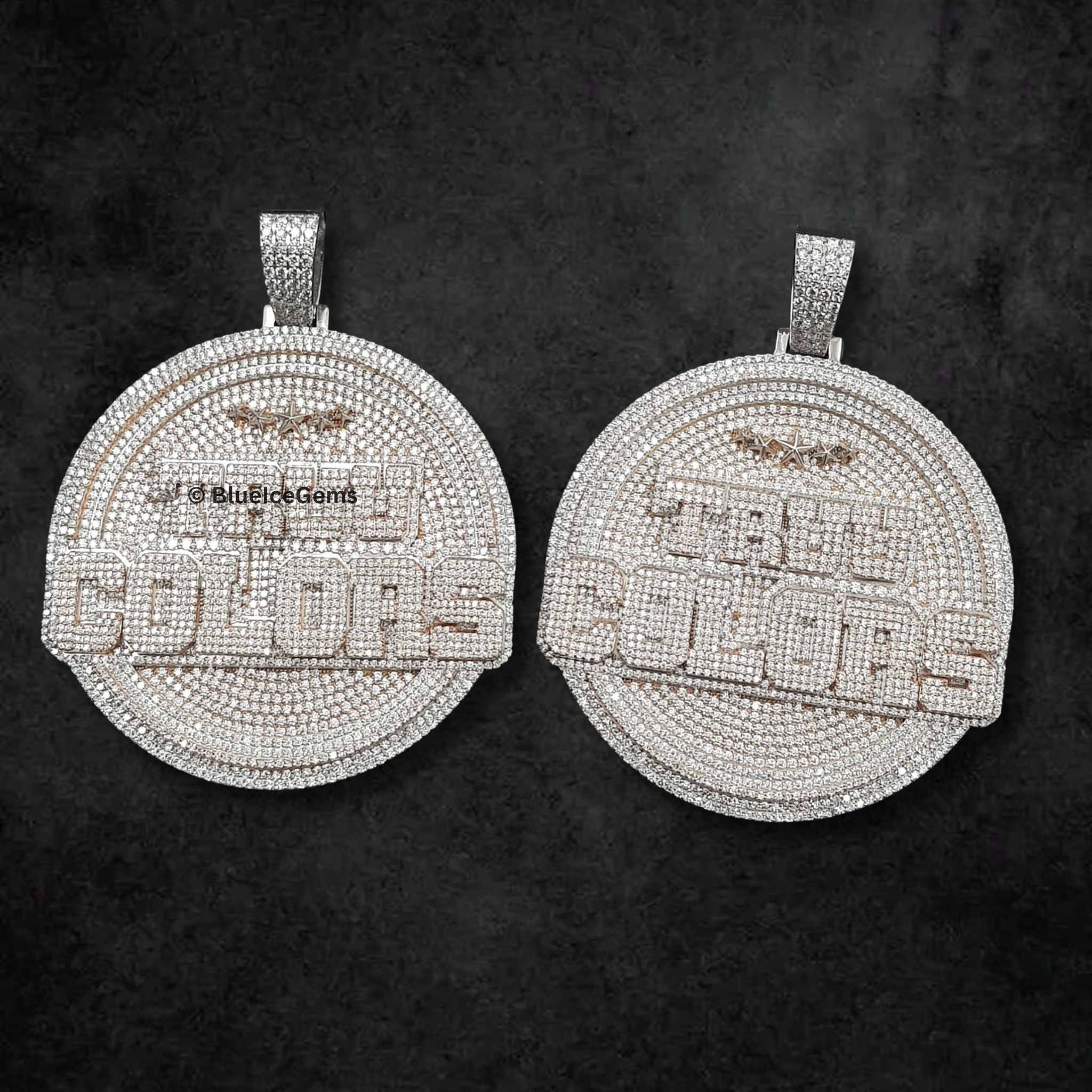 The "Real Colors" Diamond Medallion Pair Pendant
