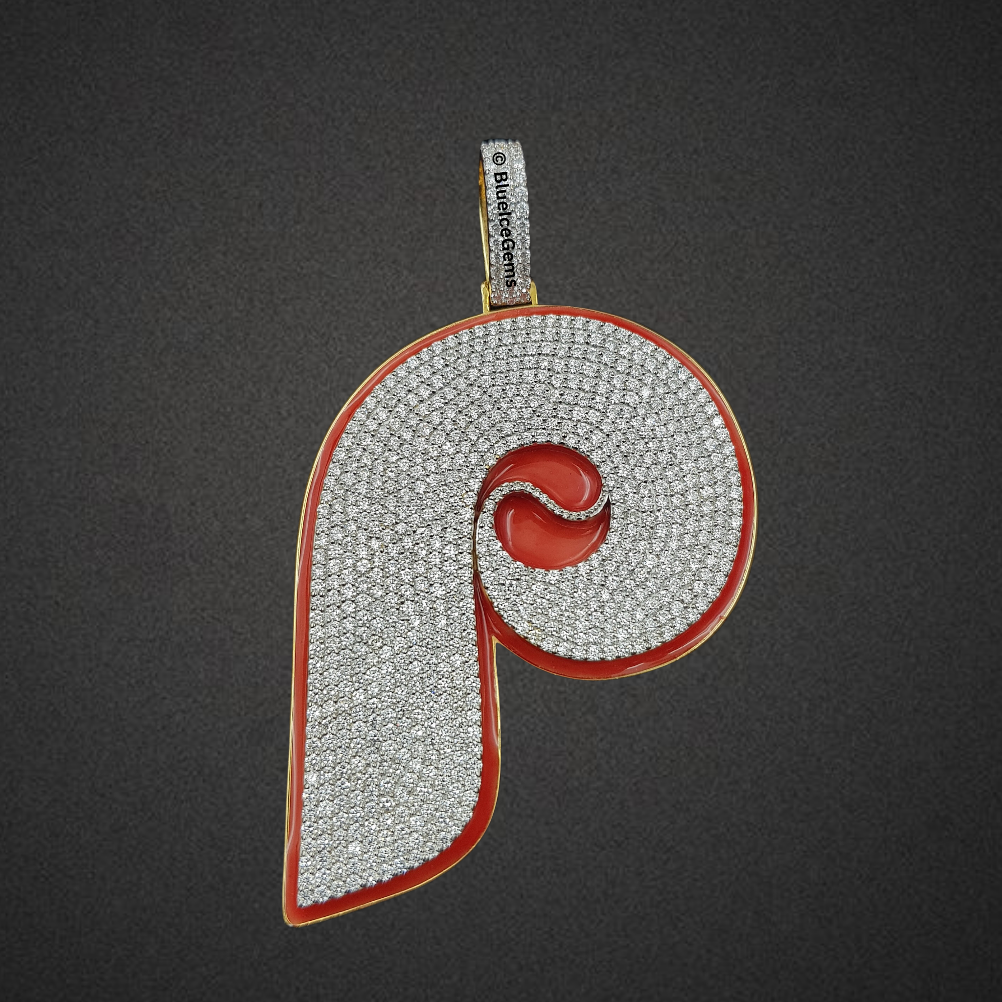 The "Red Swirl" Diamond Statement Pendant