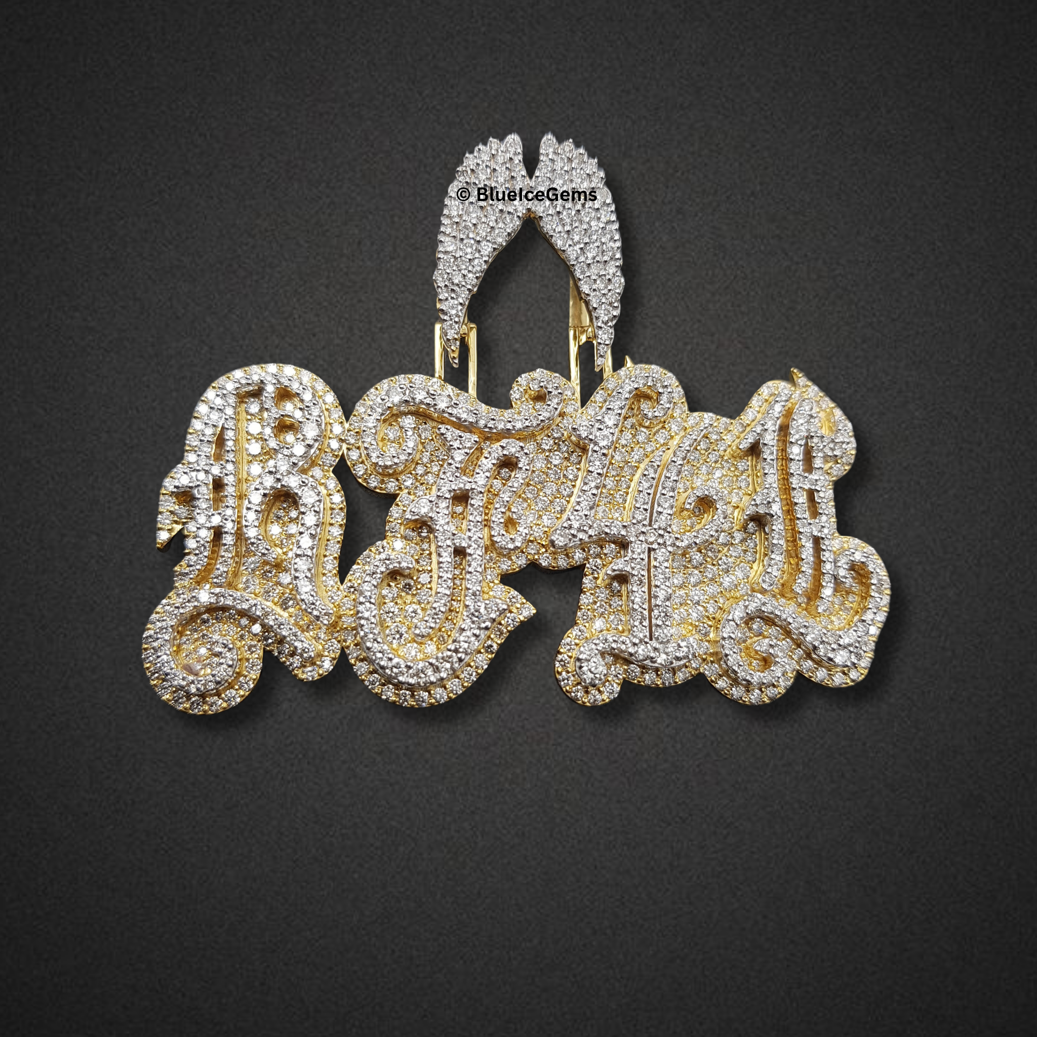 The "Rich God" Diamond Wing Pendant