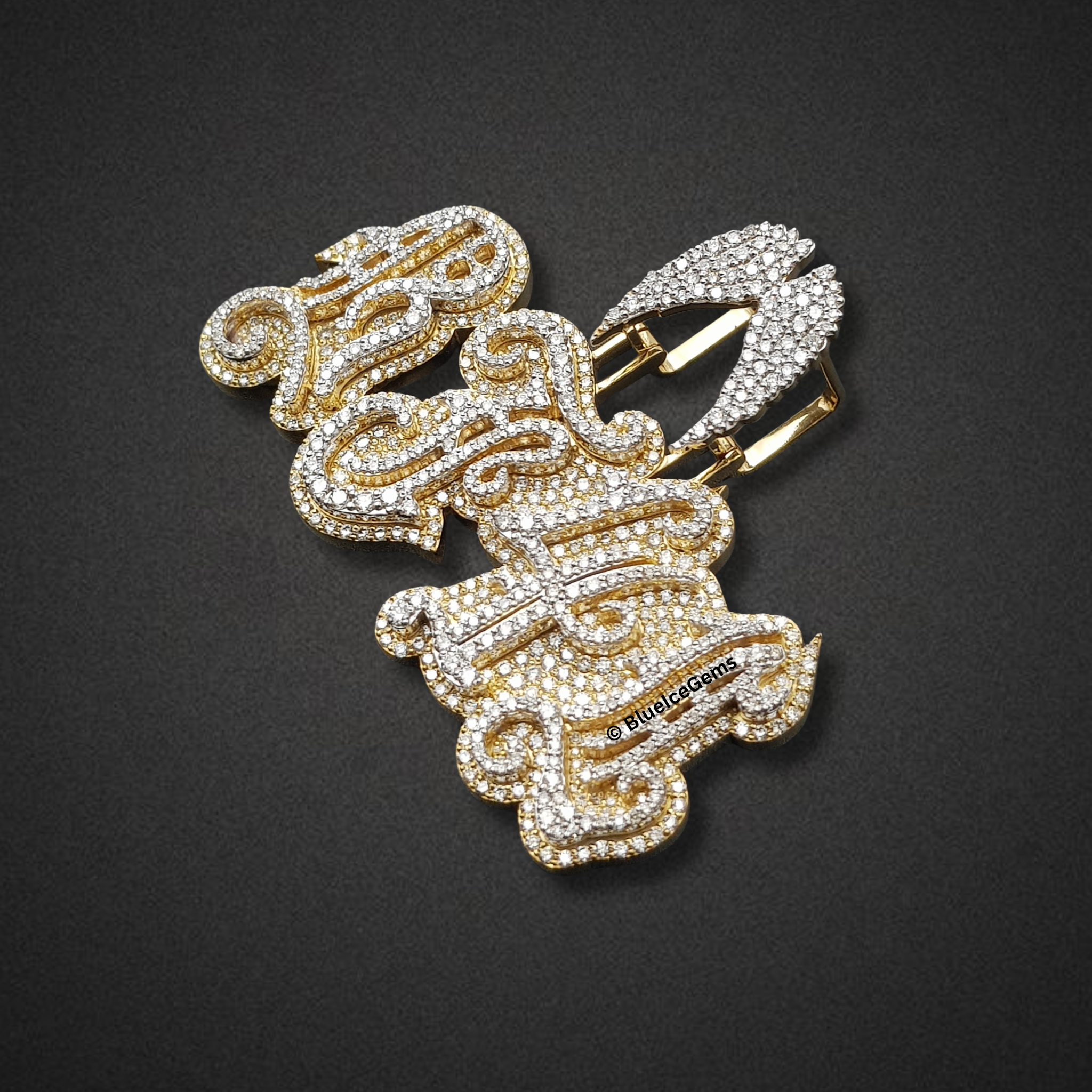 The "Rich God" Diamond Wing Pendant