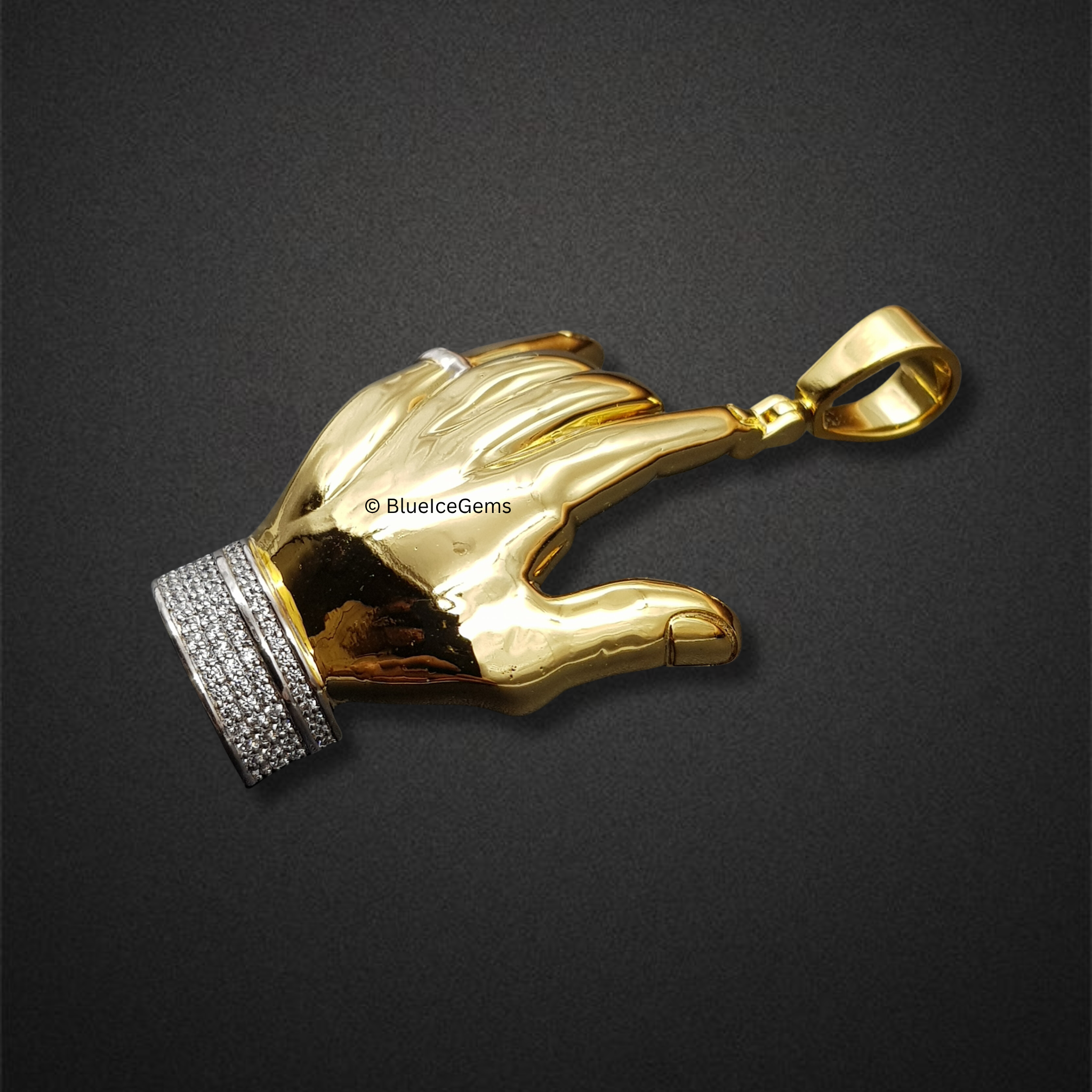 The "Rock On" Diamond Hand Pendant