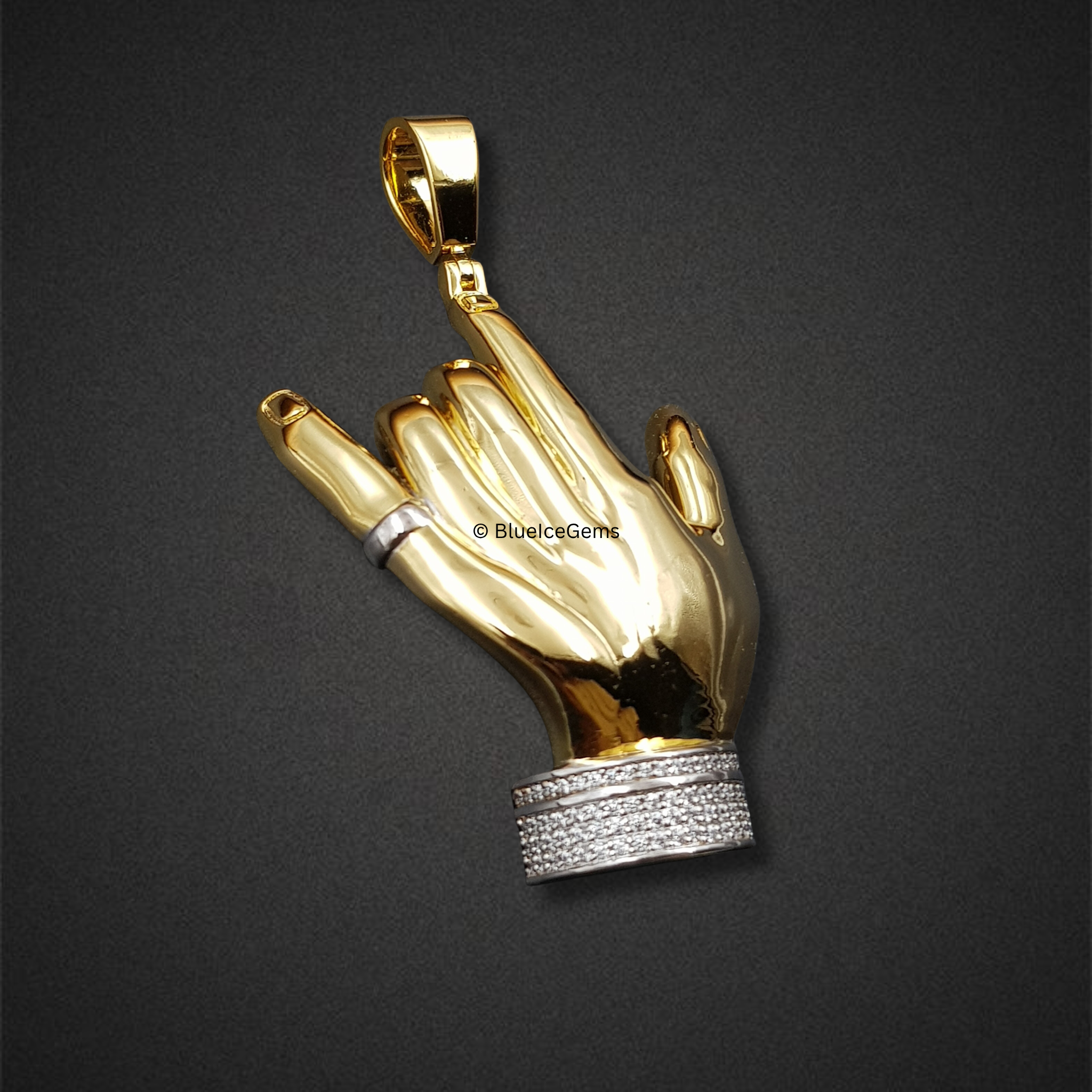 The "Rock On" Diamond Hand Pendant