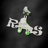 The "Rollerskate RS" Diamond & Enamel Pendant