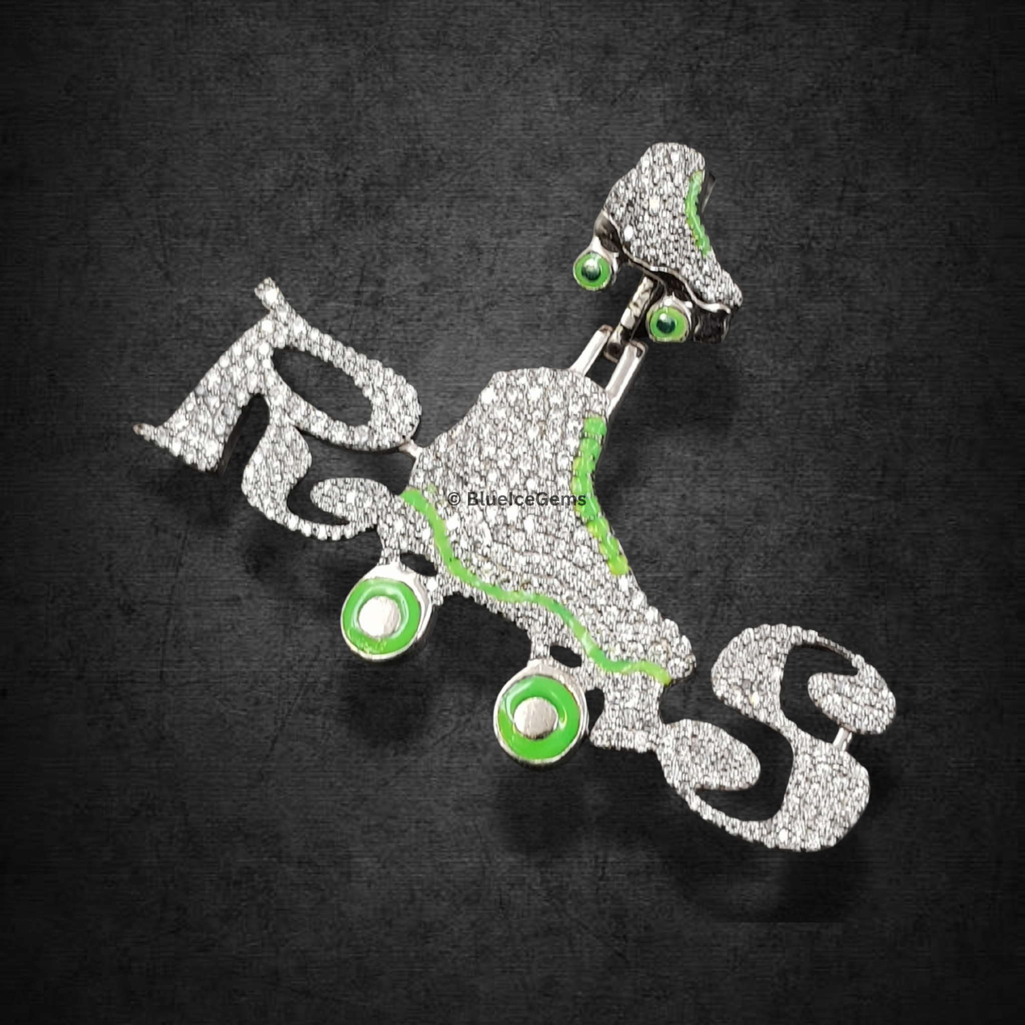 The "Rollerskate RS" Diamond & Enamel Pendant