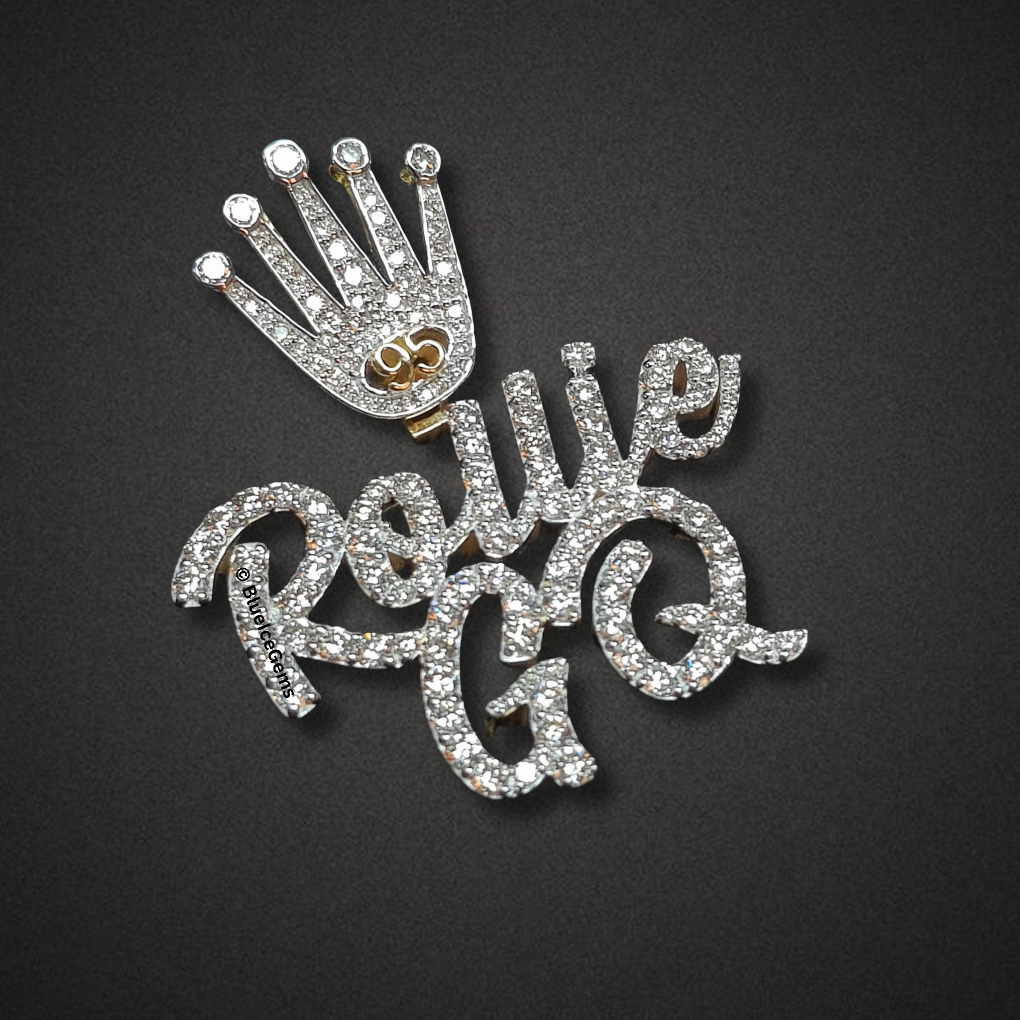 The "Rollie GQ" Crowned Diamond Pendant