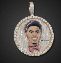 The "Rose Gold Portrait" Diamond Medallion Pendant