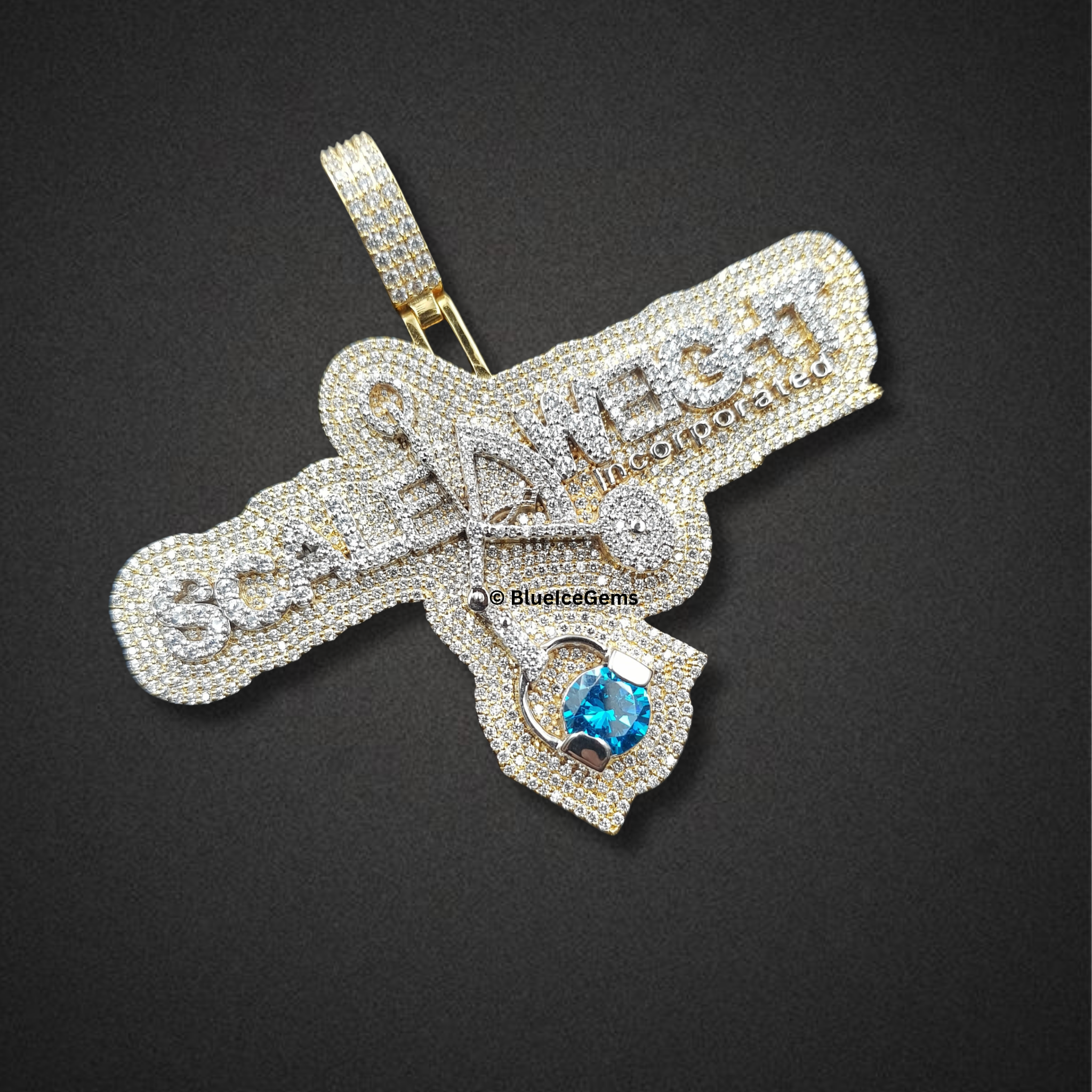 The "SCALE-WEIGHT INCORPORATED" Diamond & Topaz Pendant