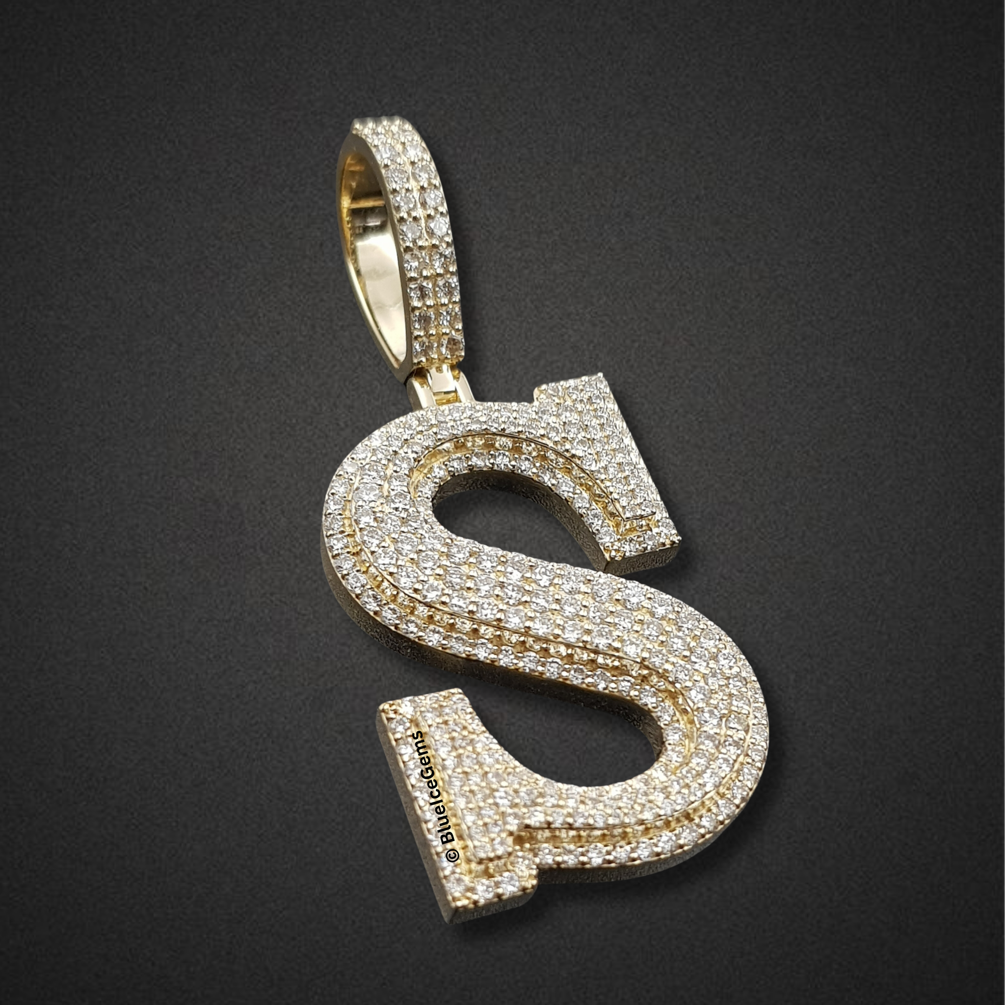 The "S" Diamond Statement Initial Pendant