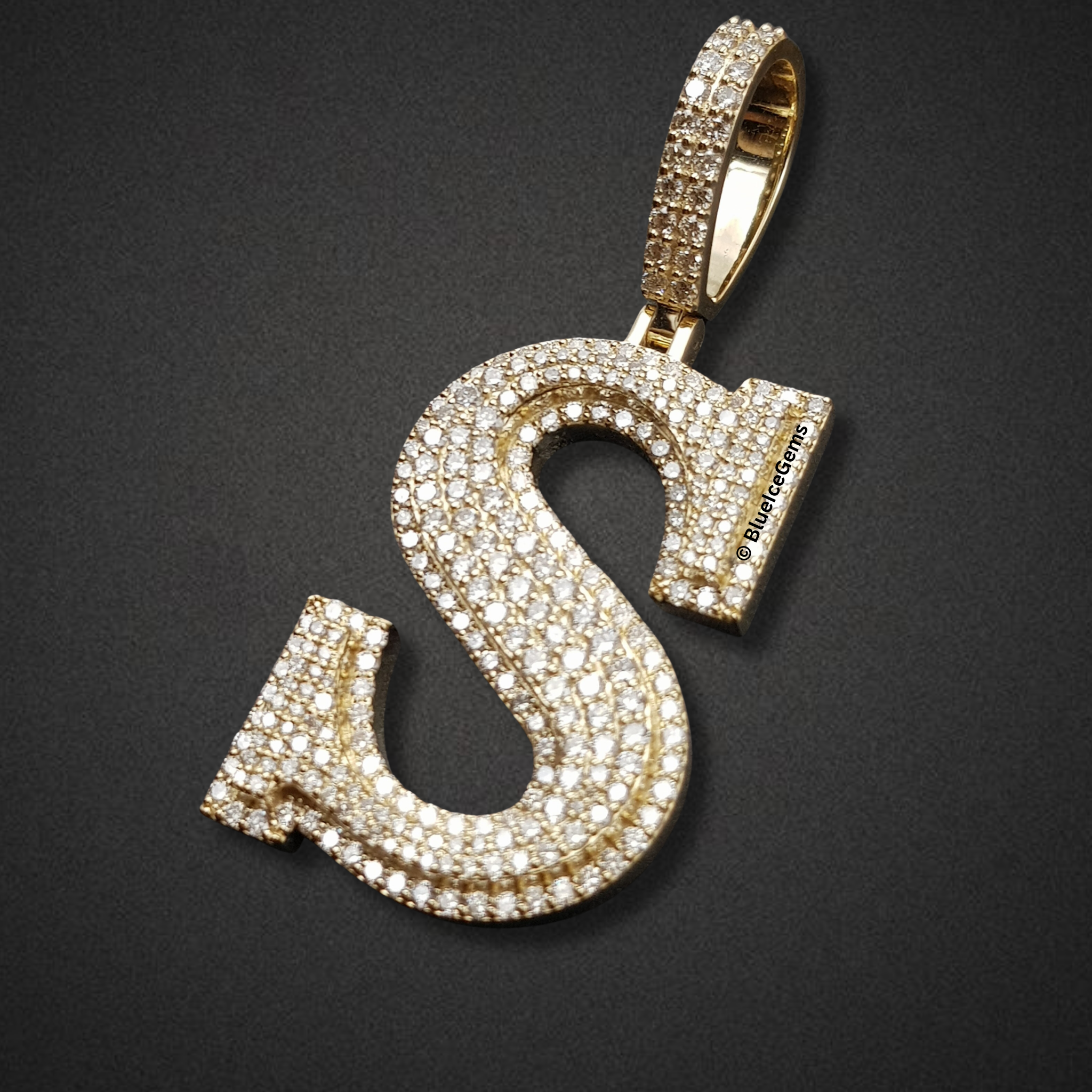 The "S" Diamond Statement Initial Pendant