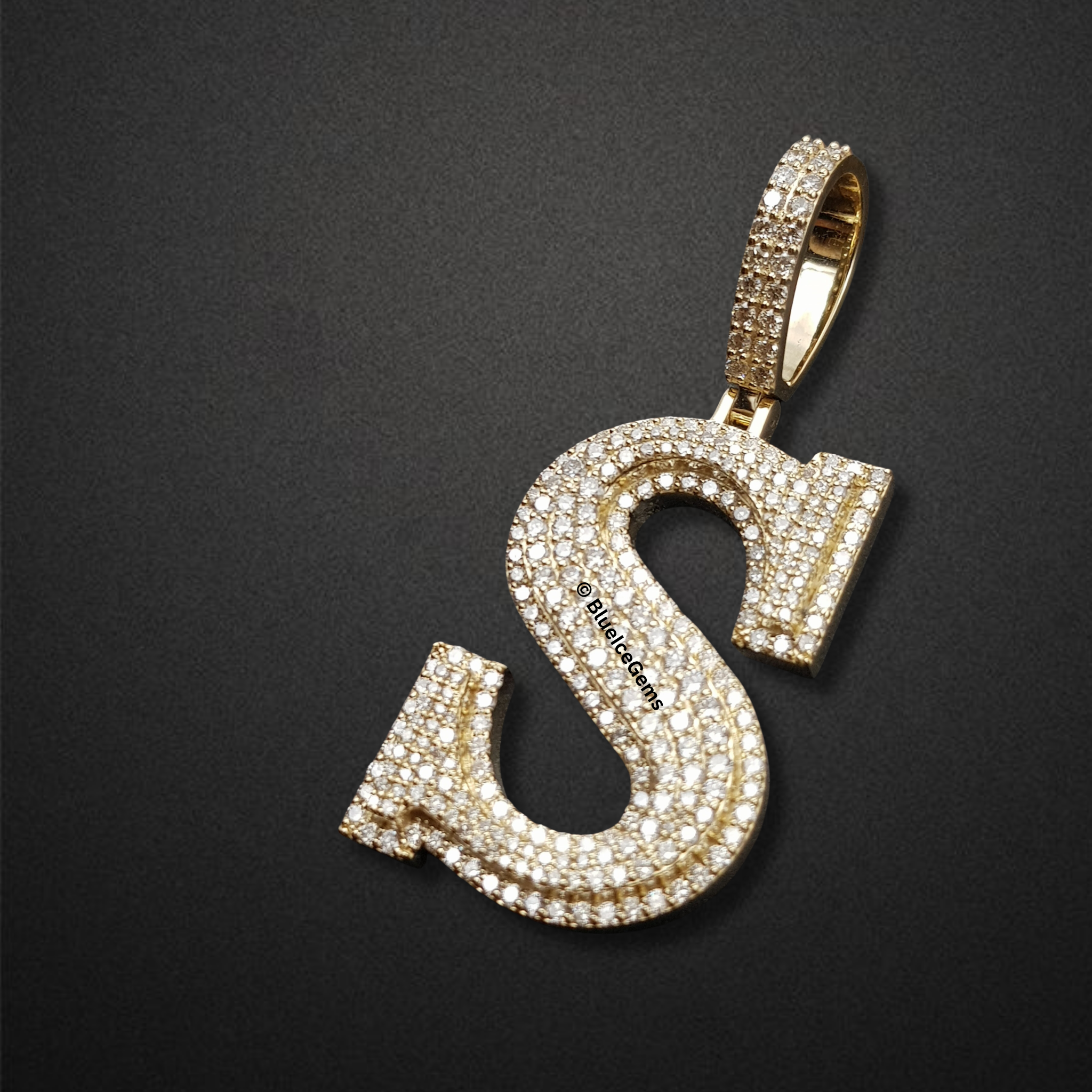 The "S" Diamond Statement Initial Pendant