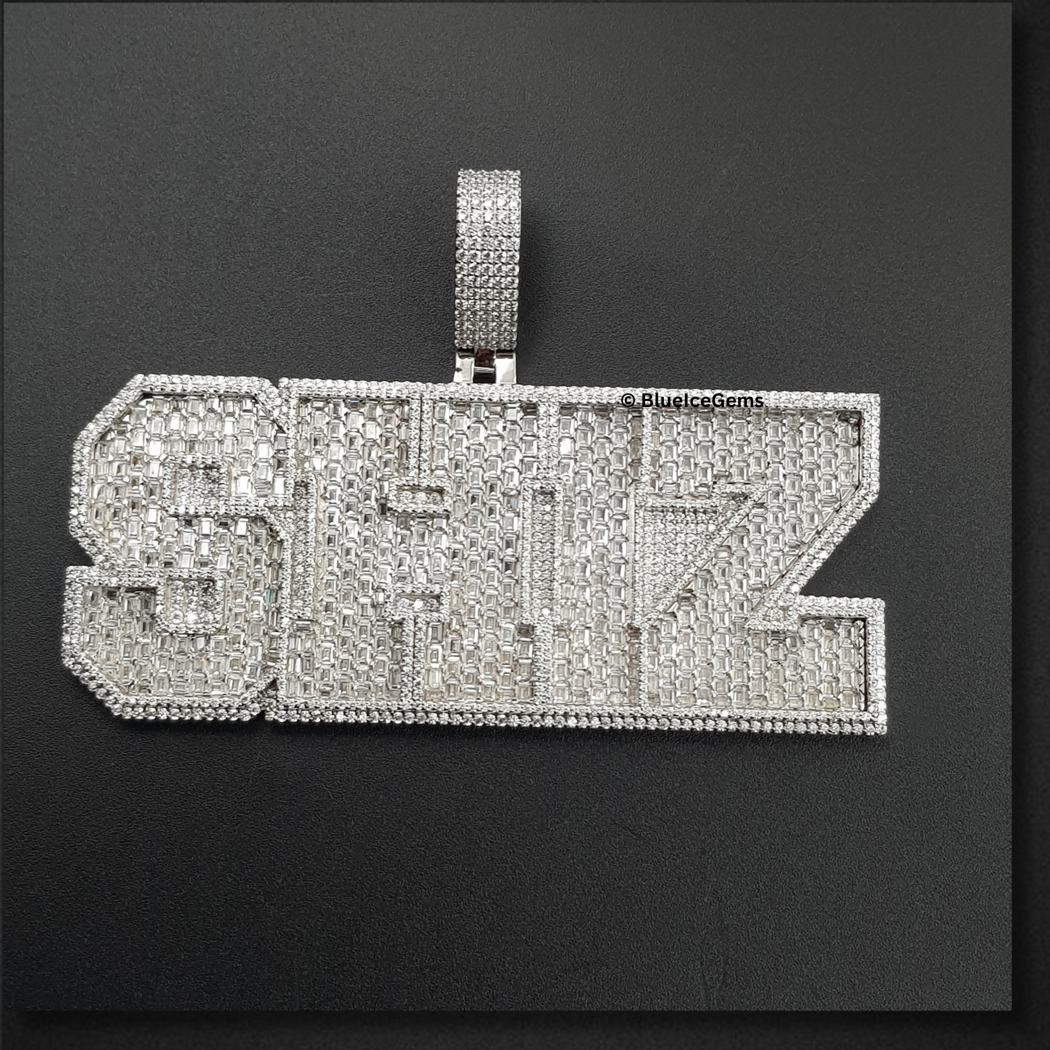 The "SHIZ" Baguette & Pave Diamond Statement Pendant