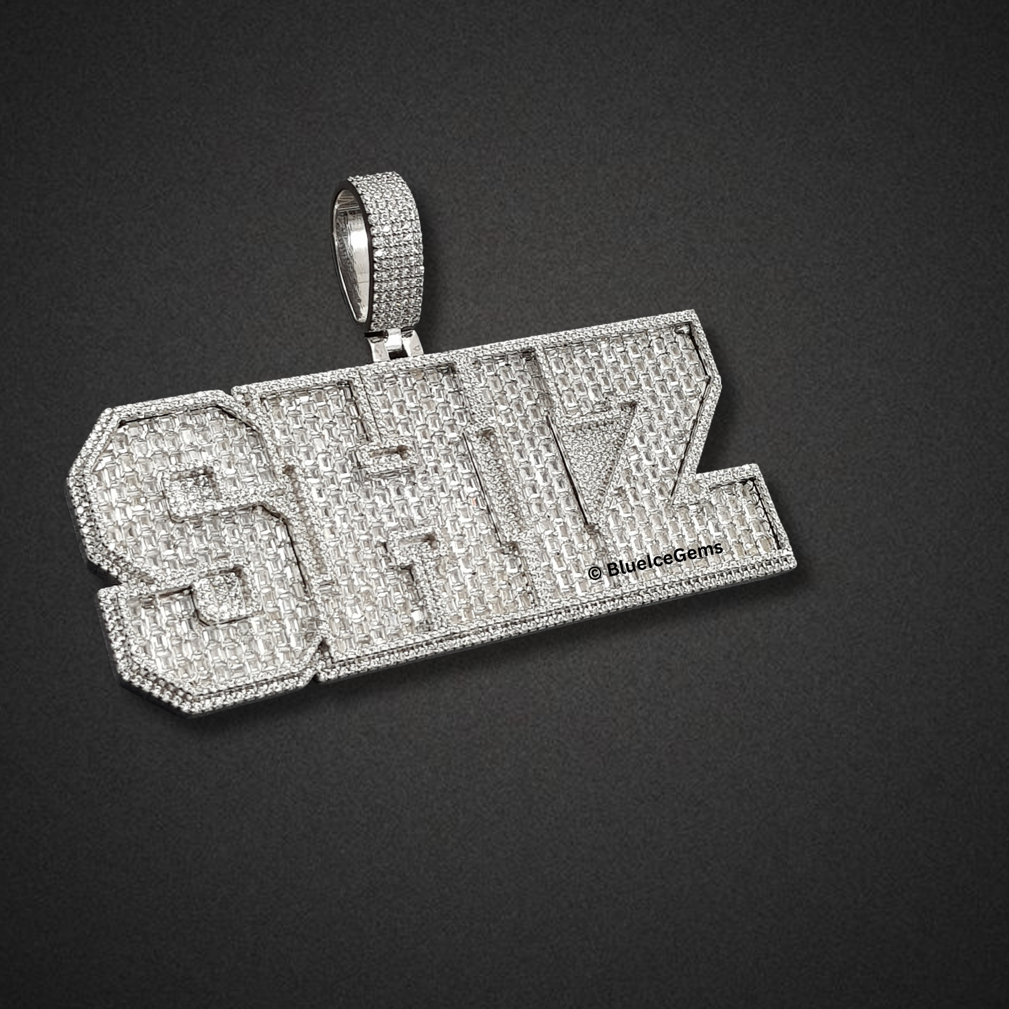 The "SHIZ" Baguette & Pave Diamond Statement Pendant