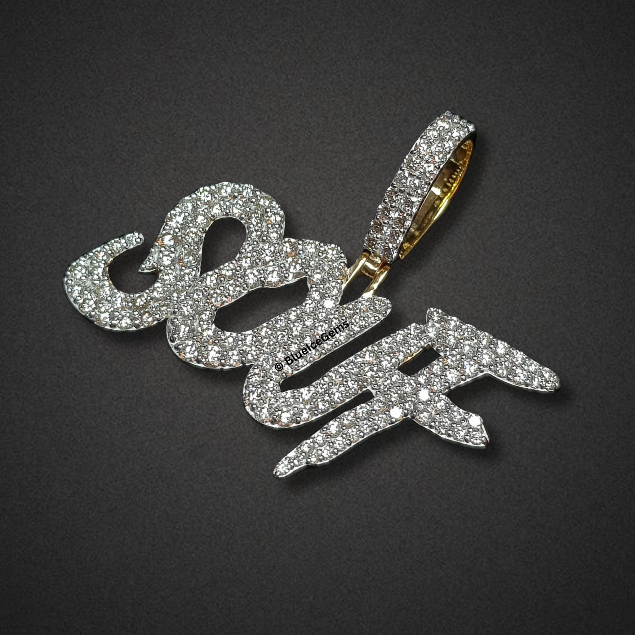 The "SOUF" Diamond Script Pendant