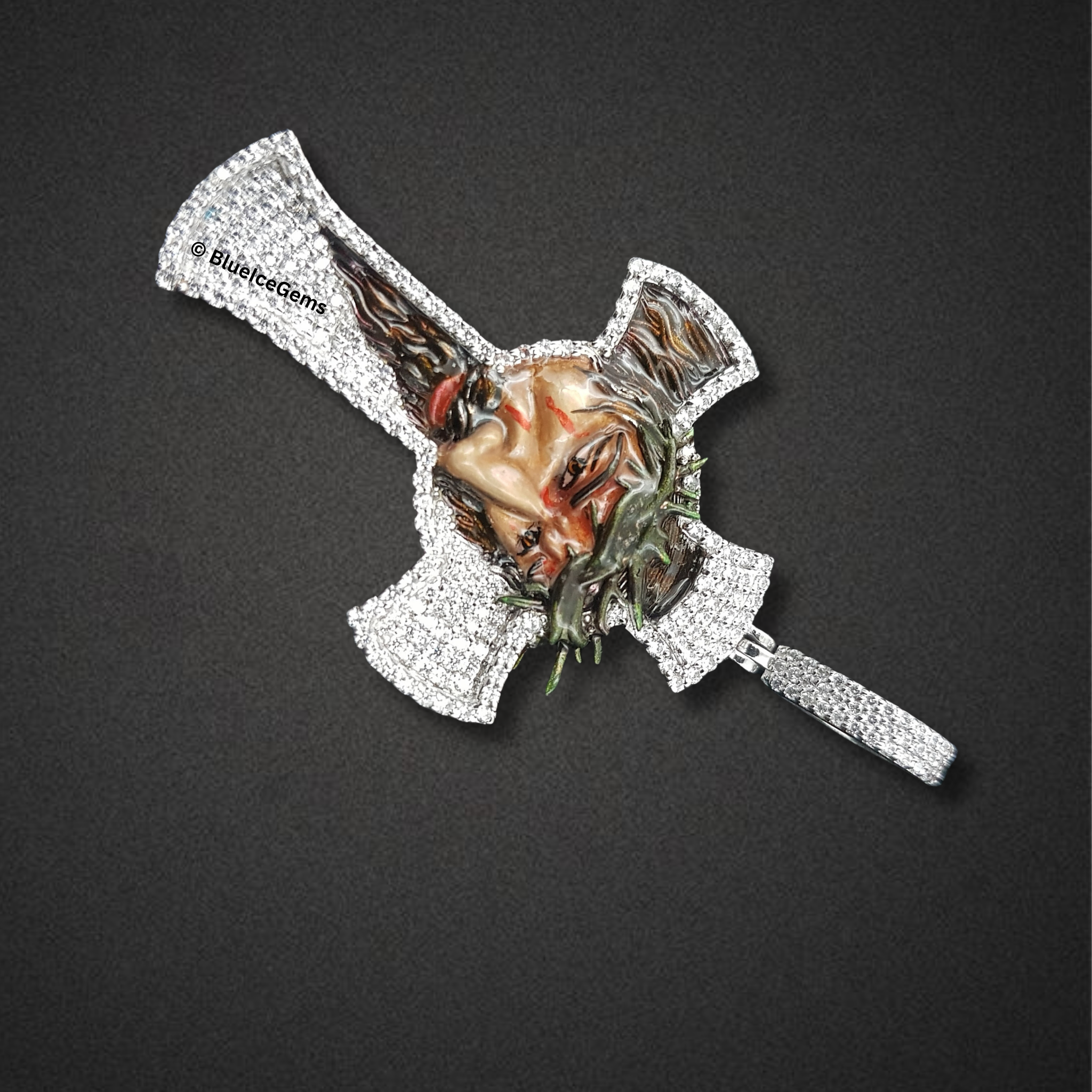 The "Sacred Agony" Diamond Cross Pendant