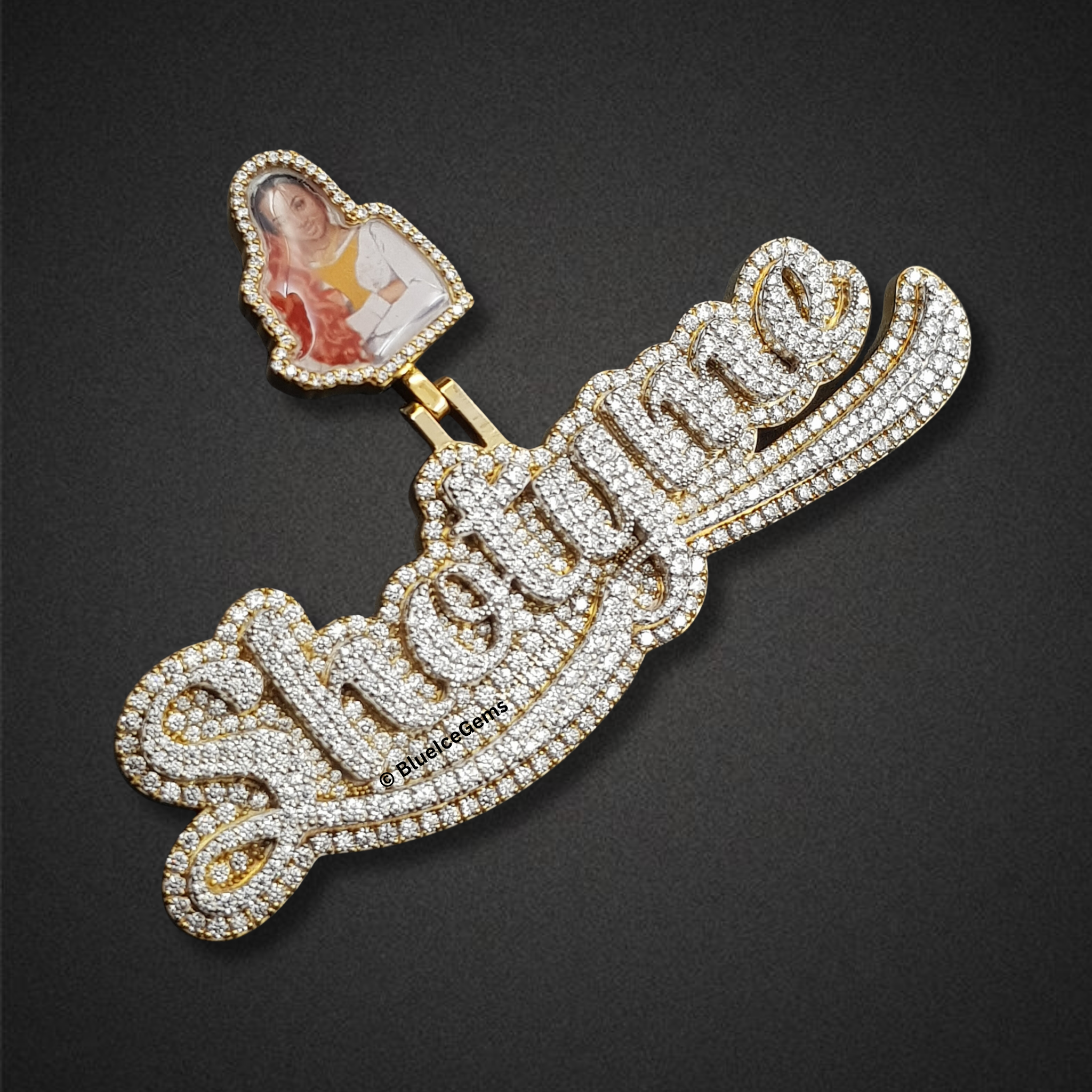 The "Shotyme" Diamond Portrait Pendant