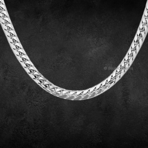 The "Sleek Serpent" Herringbone Chain