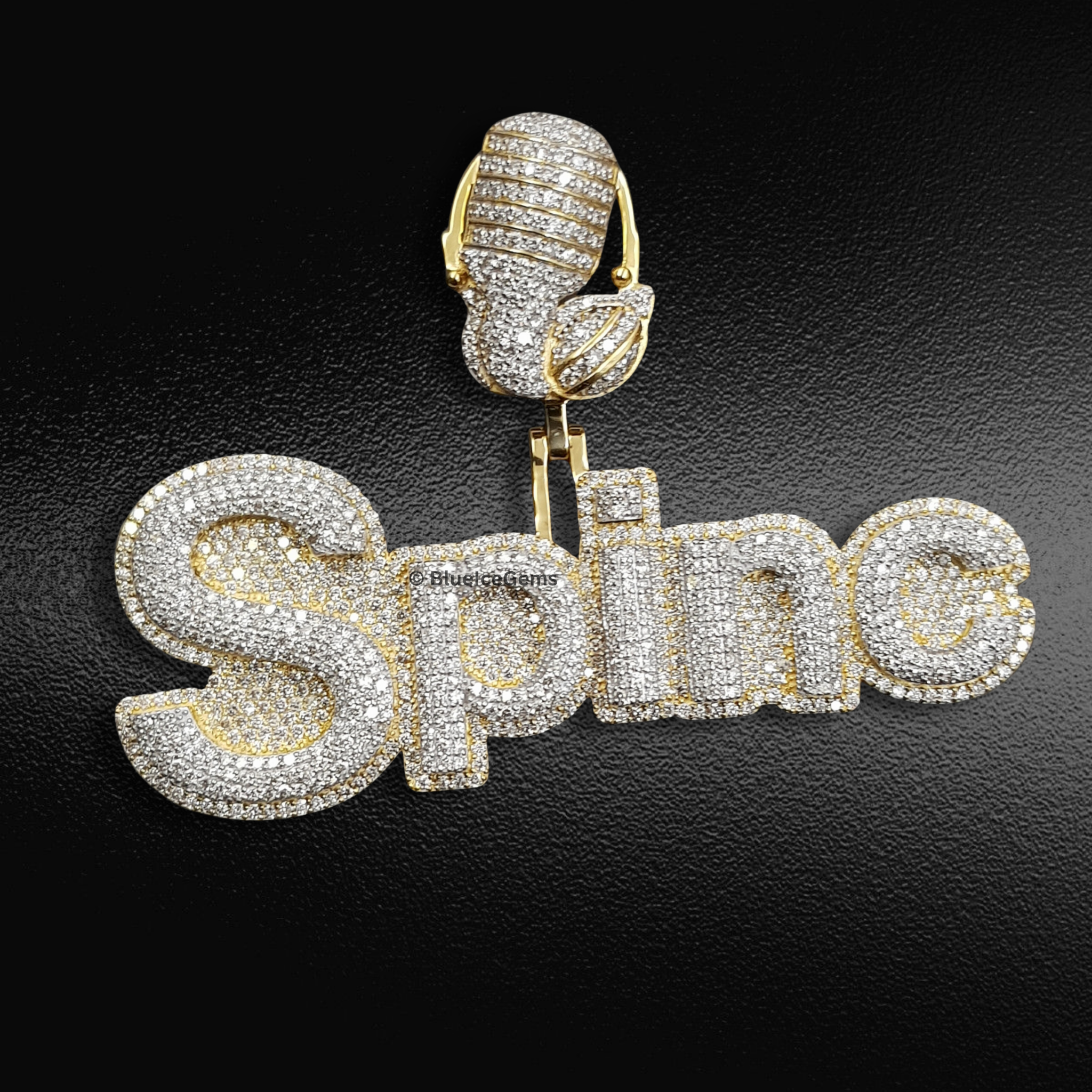 The "Spine" Diamond Microphone Pendant