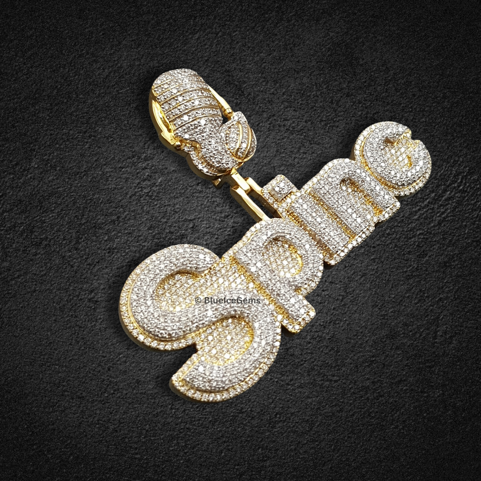 The "Spine" Diamond Microphone Pendant