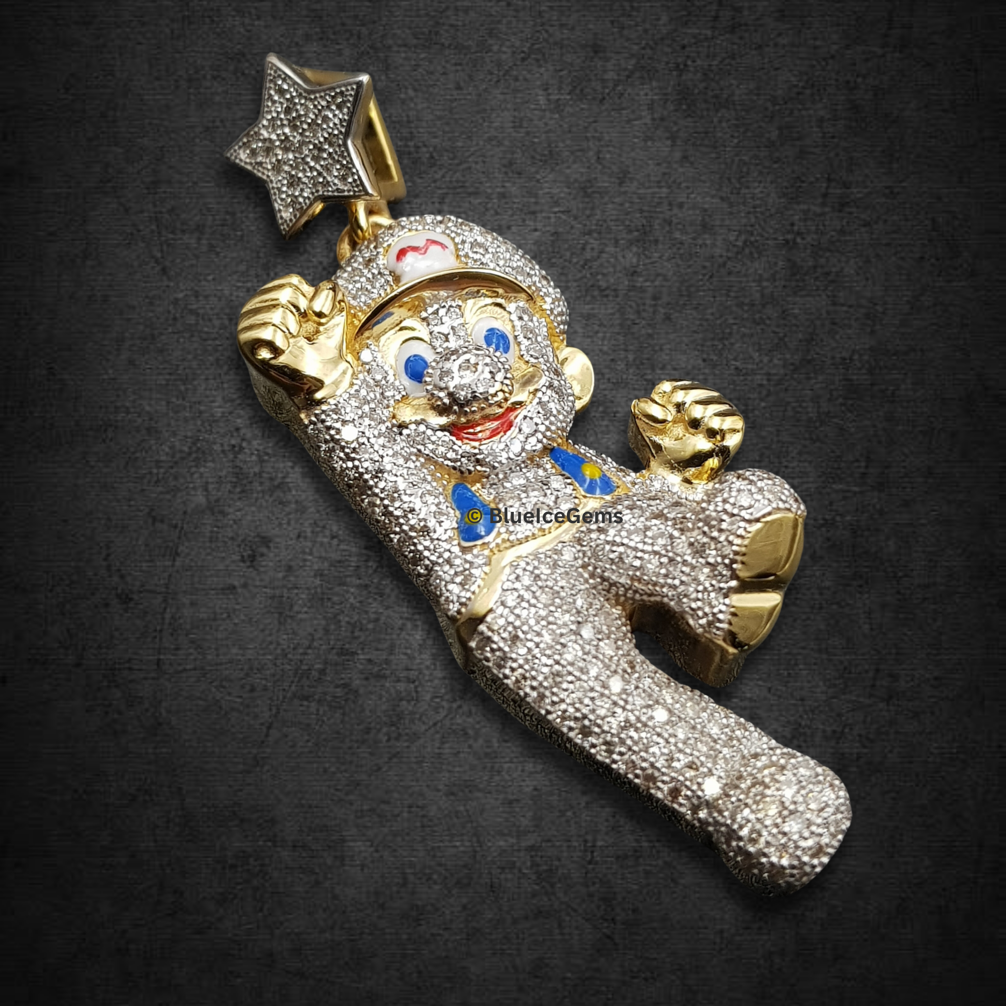 The "Super Star" Diamond Mario Pendant