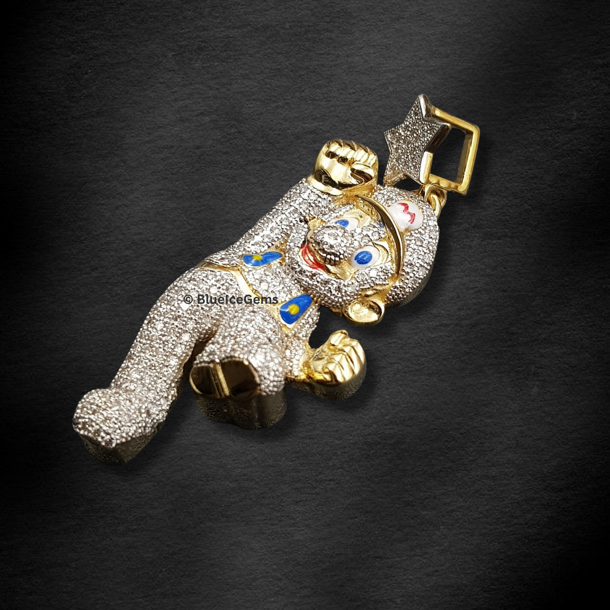 The "Super Star" Diamond Mario Pendant