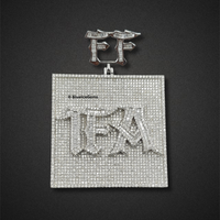 The "TFA" Diamond Block & Initials Medallion Pendant