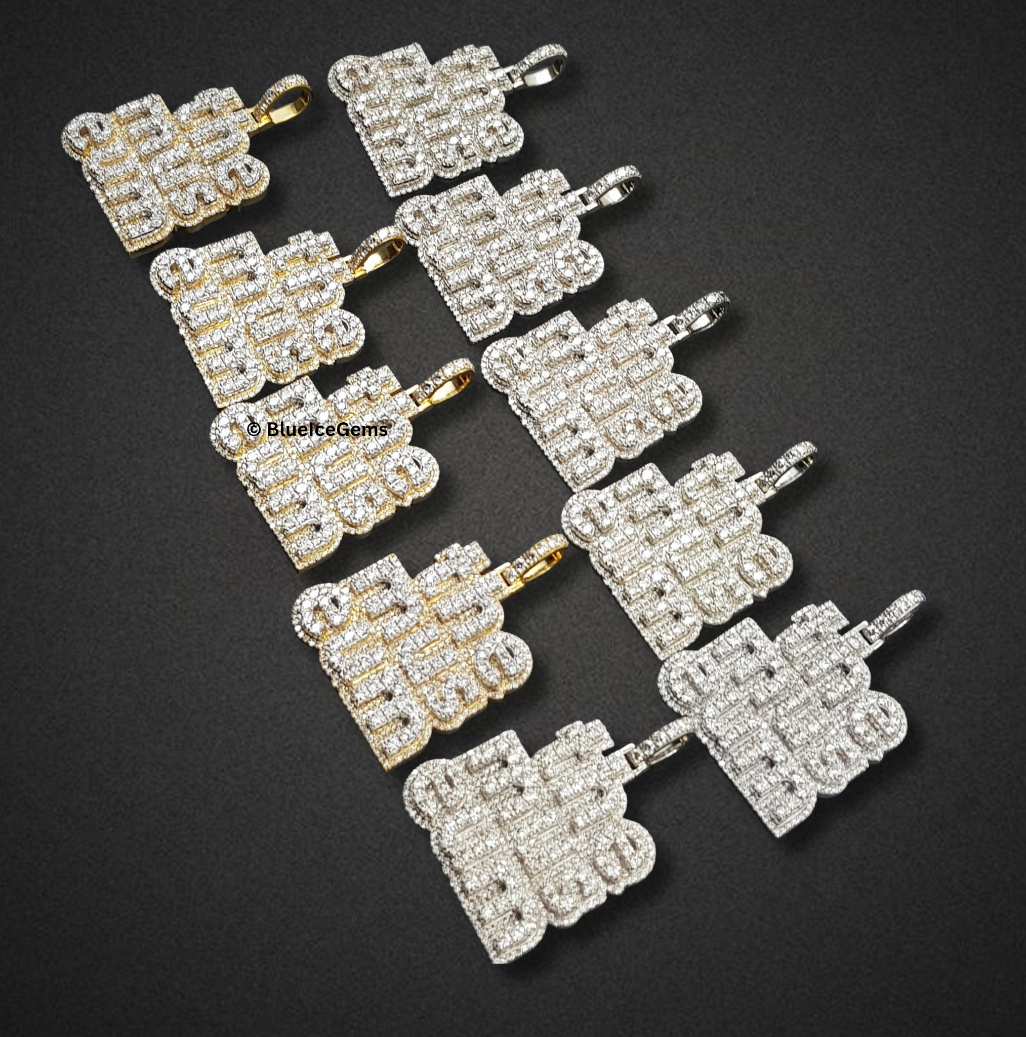 The "Time Is Money" Diamond Pave Pendant Collection