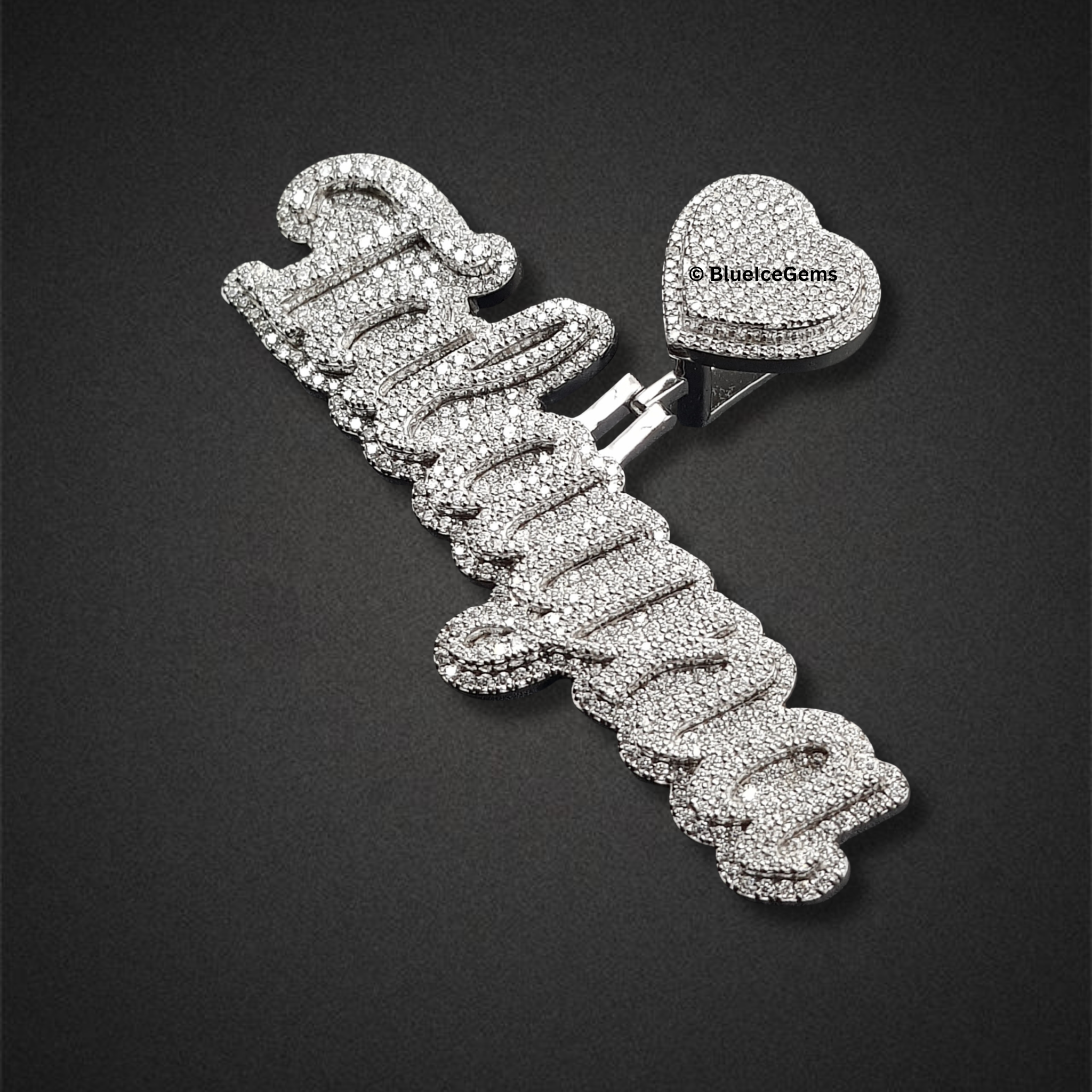 The "Tokyoana" Heartfelt Diamond Script Pendant