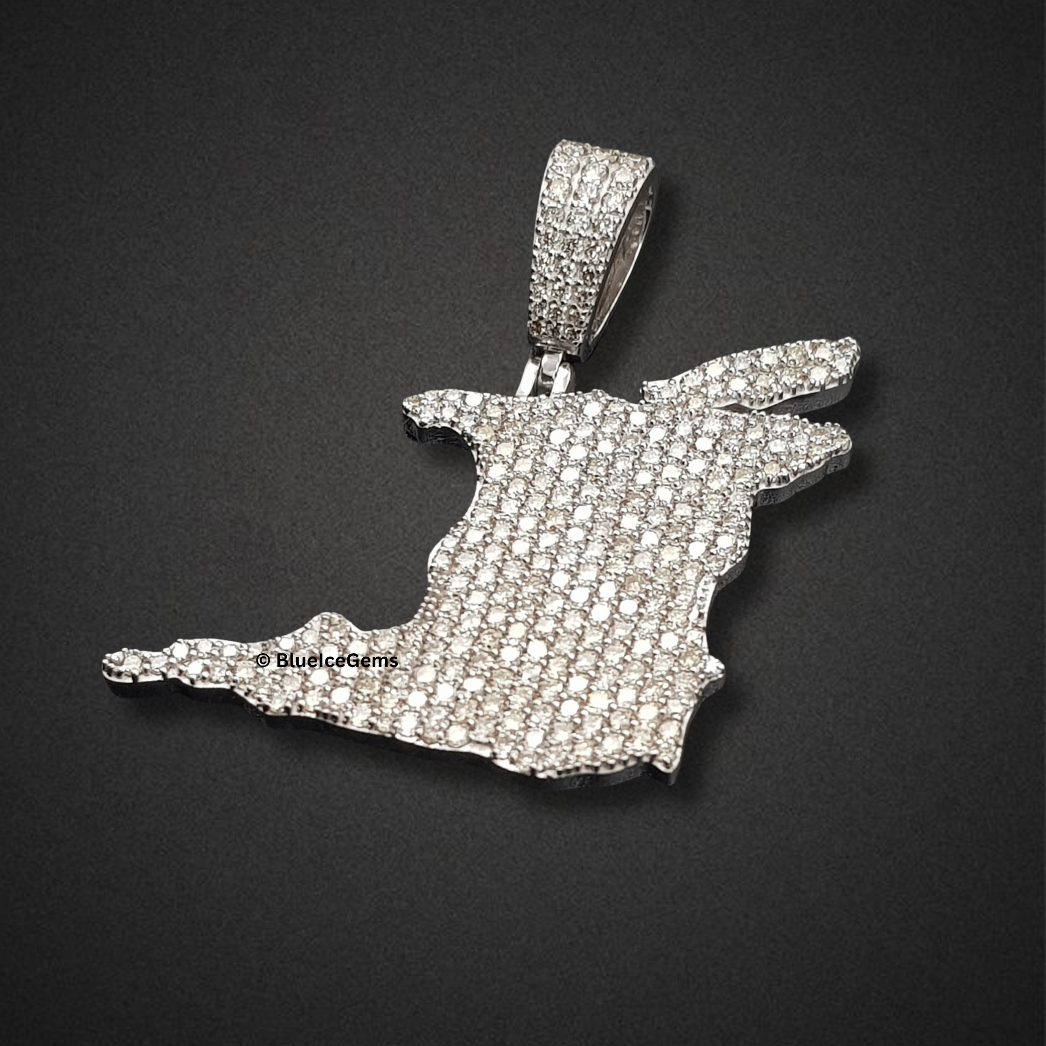 The "Trinidad" Diamond Island Map Pendant