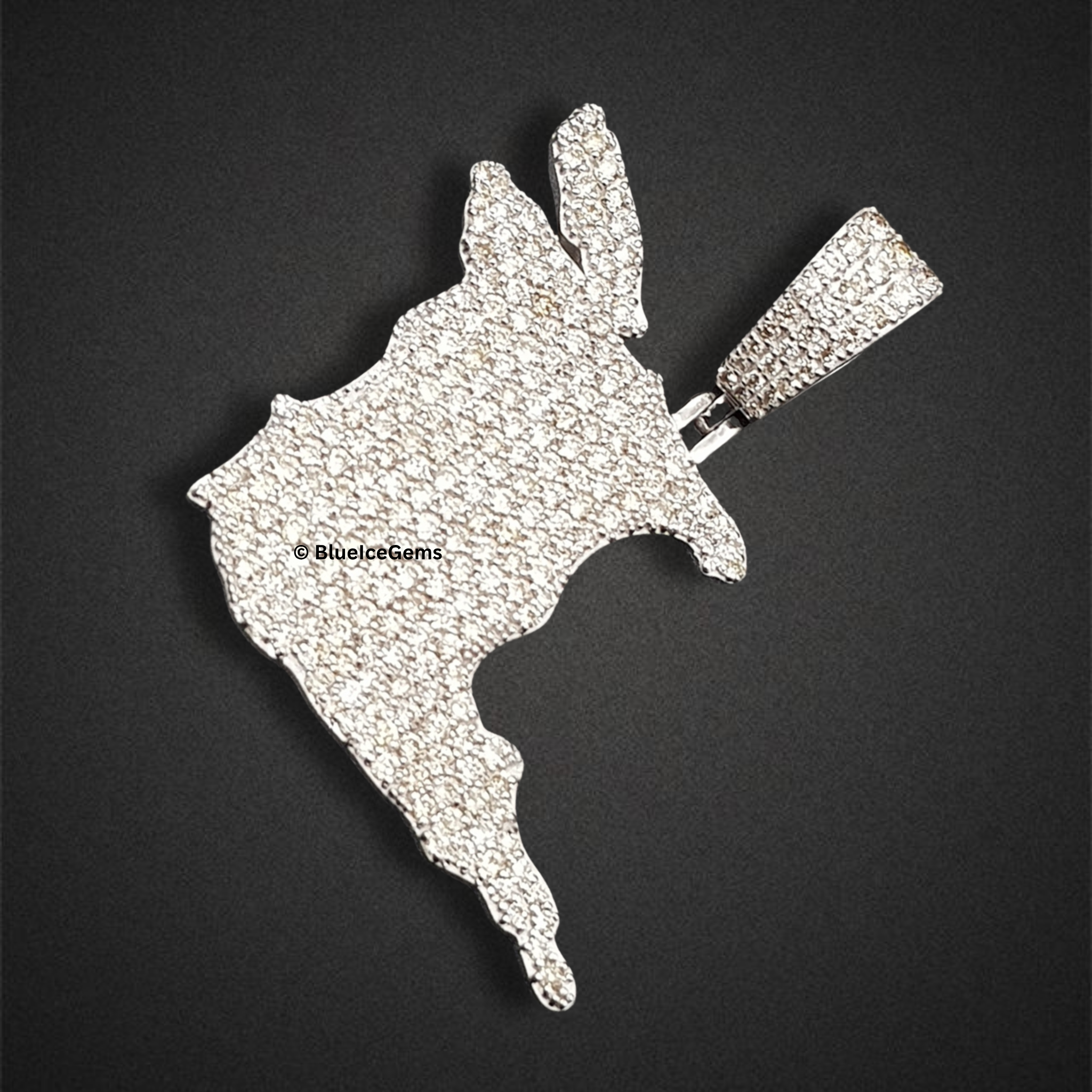 The "Trinidad" Diamond Island Map Pendant