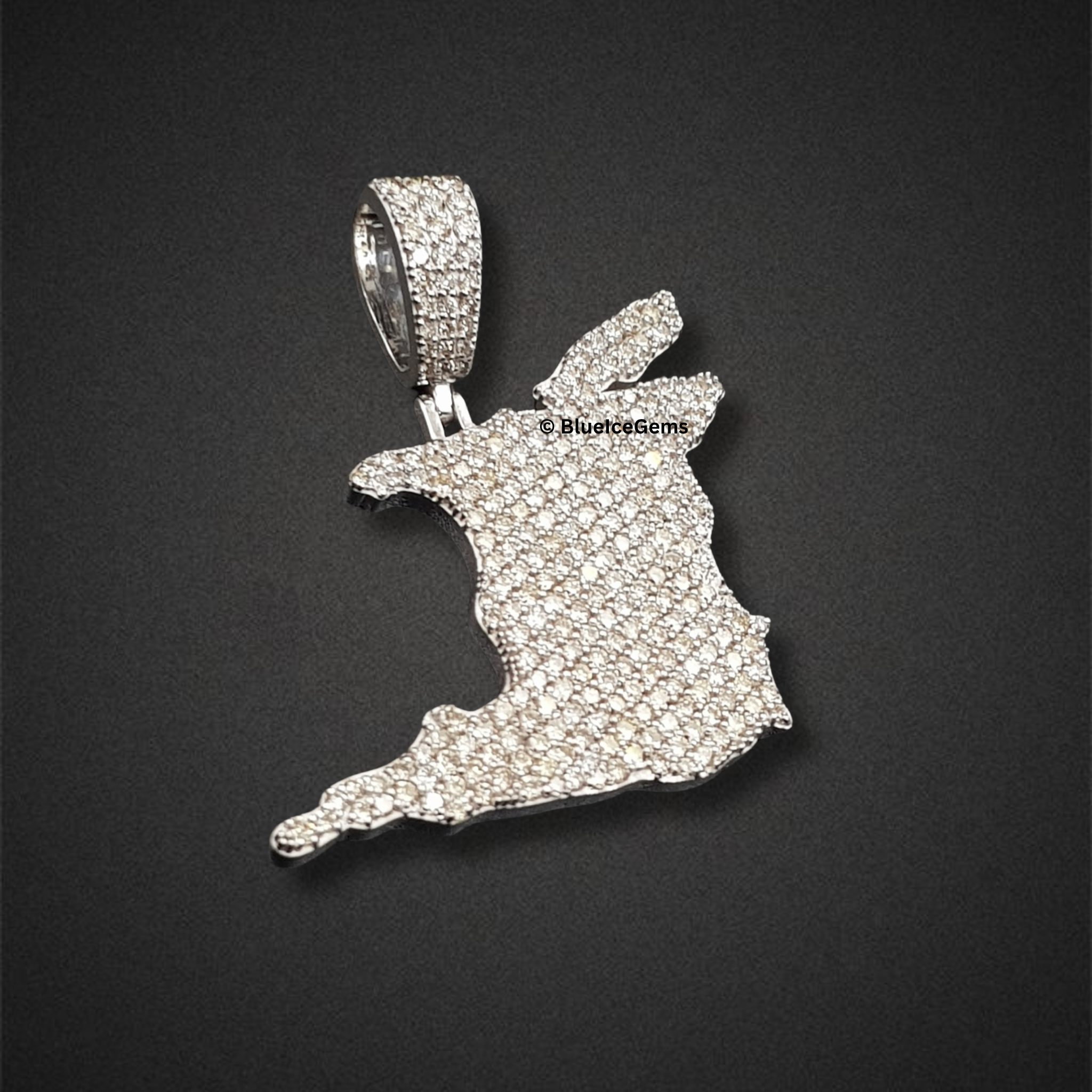The "Trinidad" Diamond Island Map Pendant