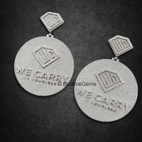The "We Carry Jewels" Diamond Emblem Medallion Pair Pendant