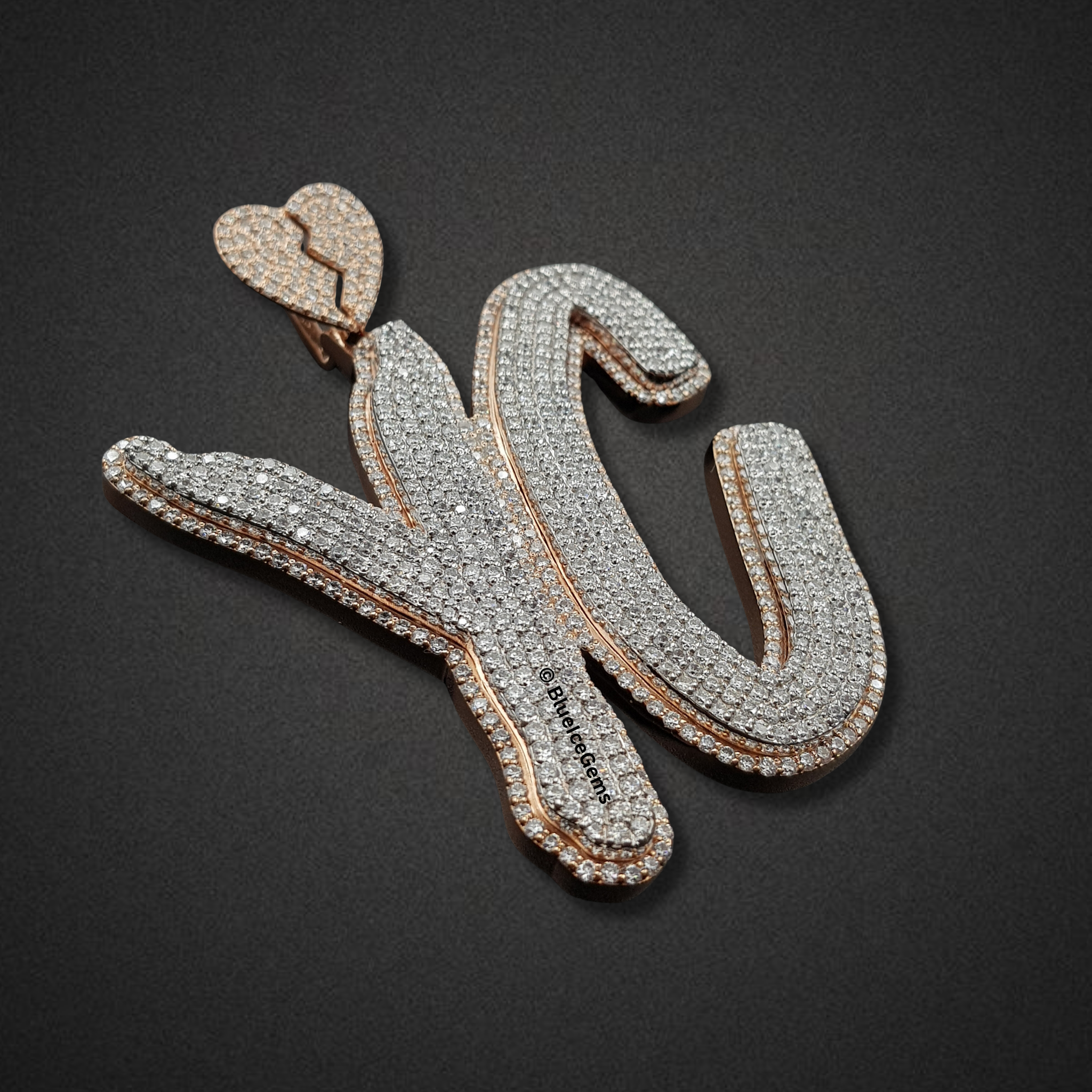 The "YC" Broken Heart Diamond Pendant
