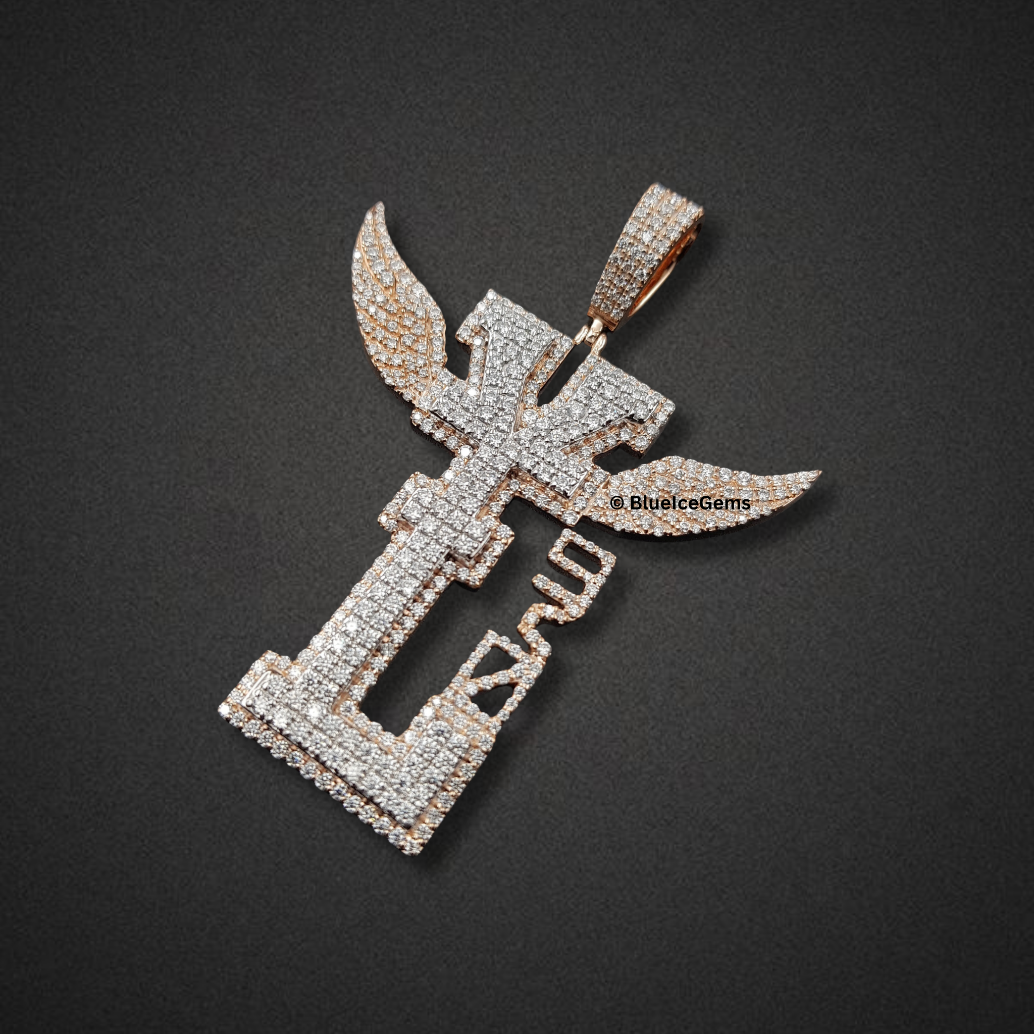 The "YL" Angel Wing Diamond Pendant