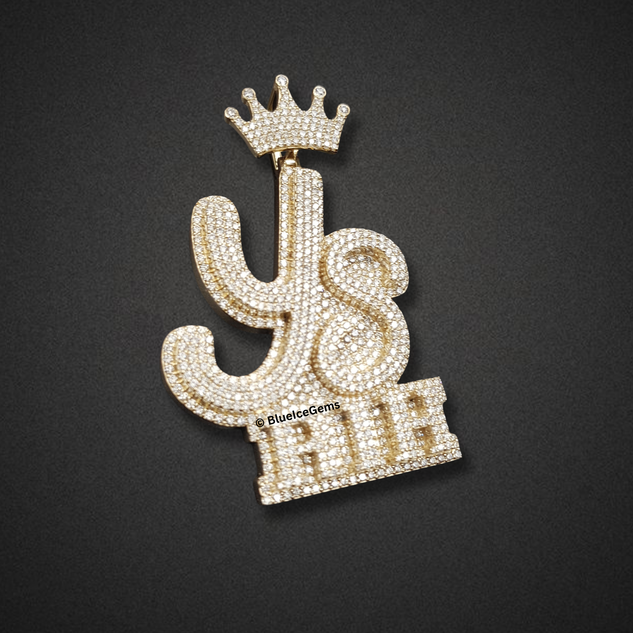 The "YS RIH" Crowned Diamond Pendant