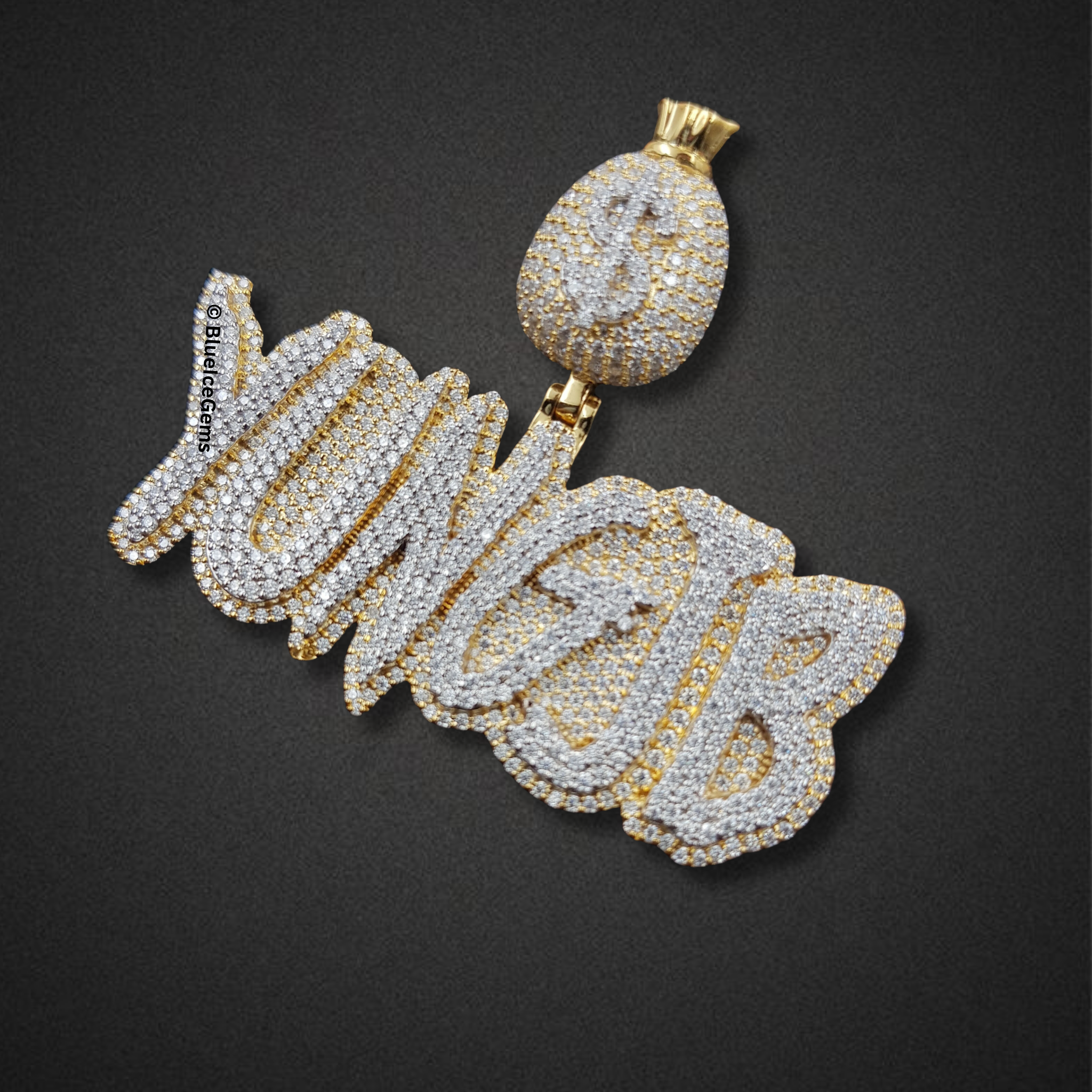 The "YUNGJB" Money Bag Diamond Pendant