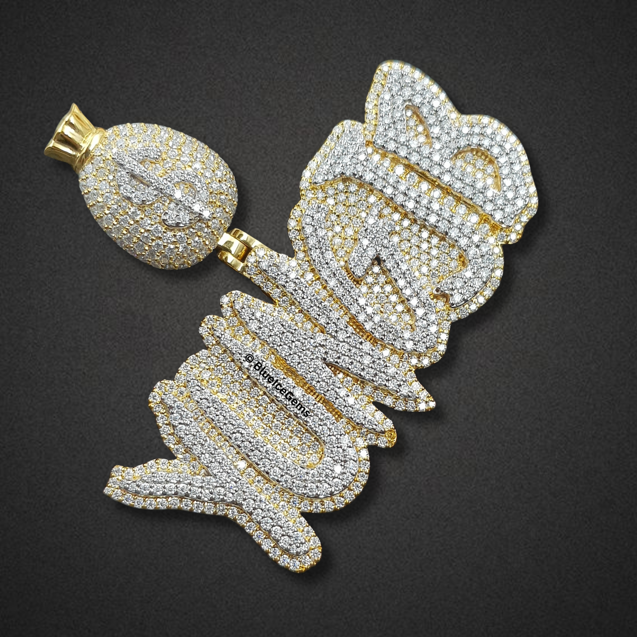 The "YUNGJB" Money Bag Diamond Pendant