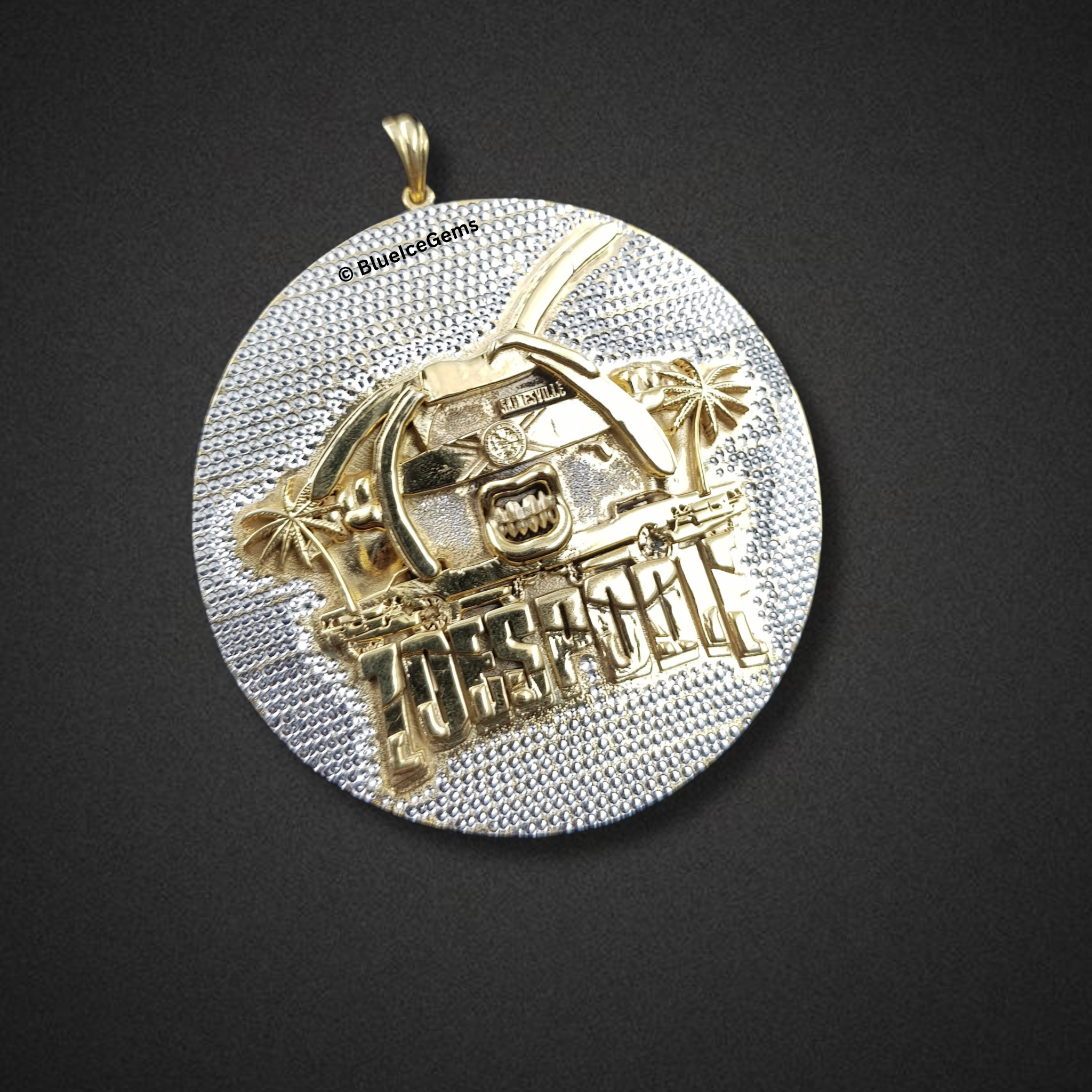 The "ZOESPODIE" Polished Silver Medallion Pendant