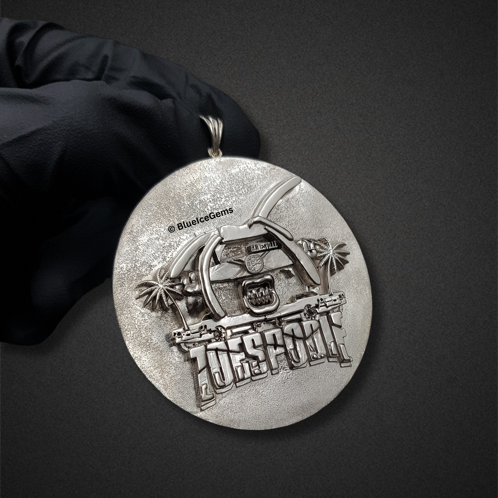 The "ZOESPODIE" Polished Silver Medallion Pendant