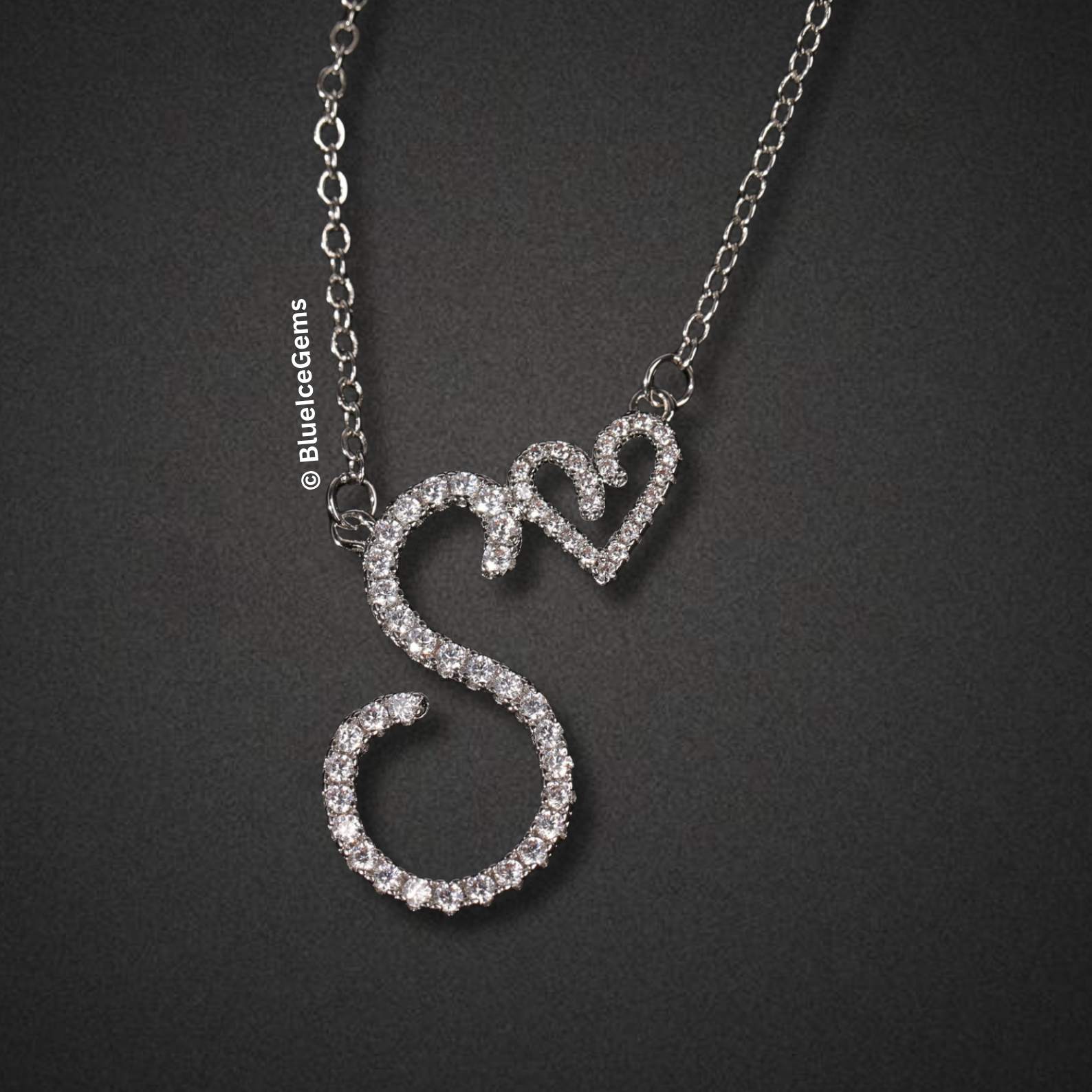 Custom Cursive "Love" Initial Necklace