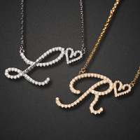 Custom Cursive "Love" Initial Necklace