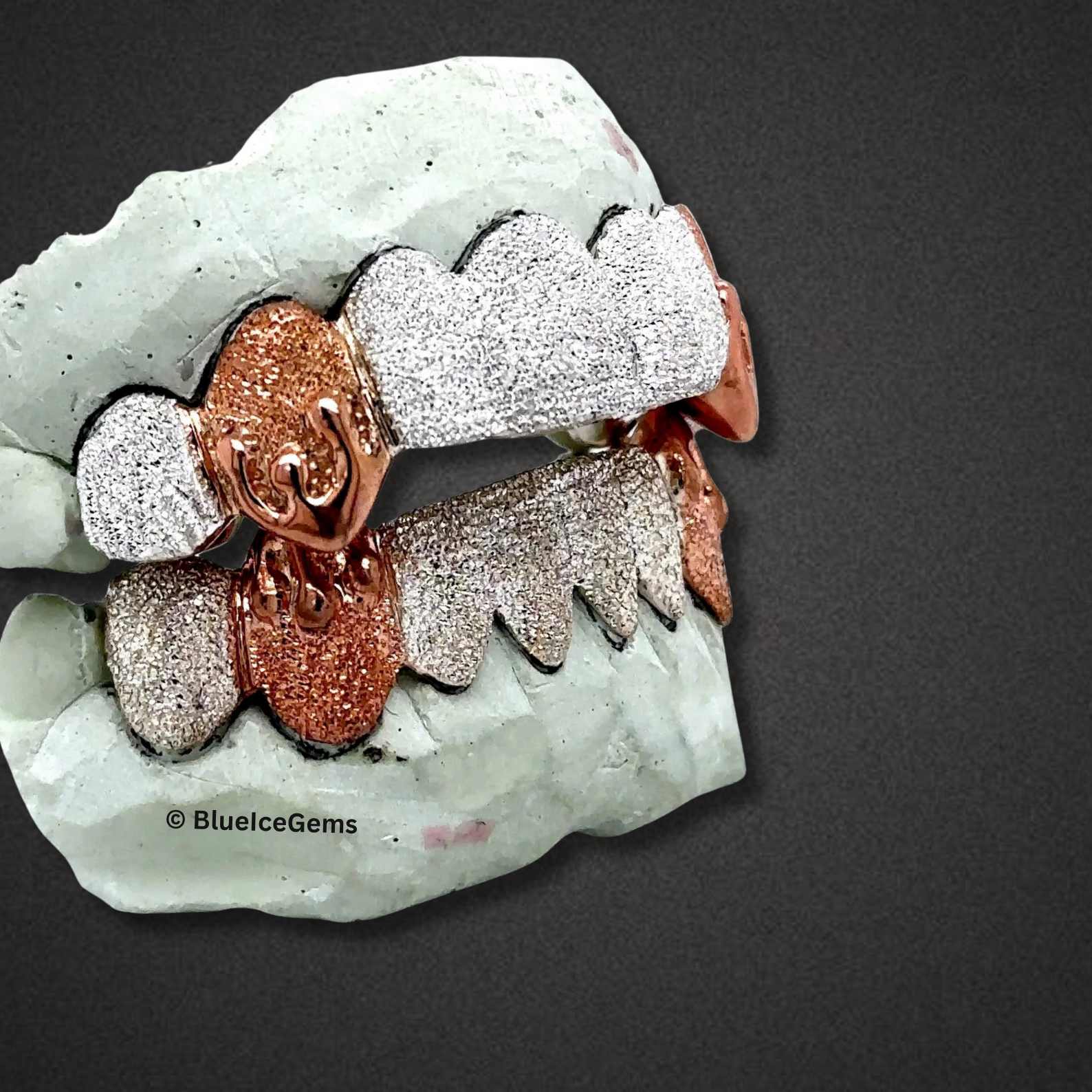 Blaze Frost Two‑Tone Grillz