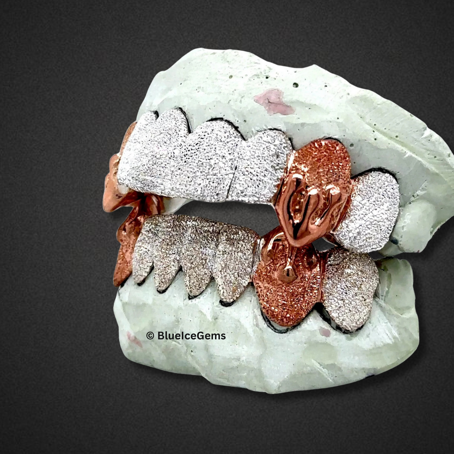 Blaze Frost Two‑Tone Grillz