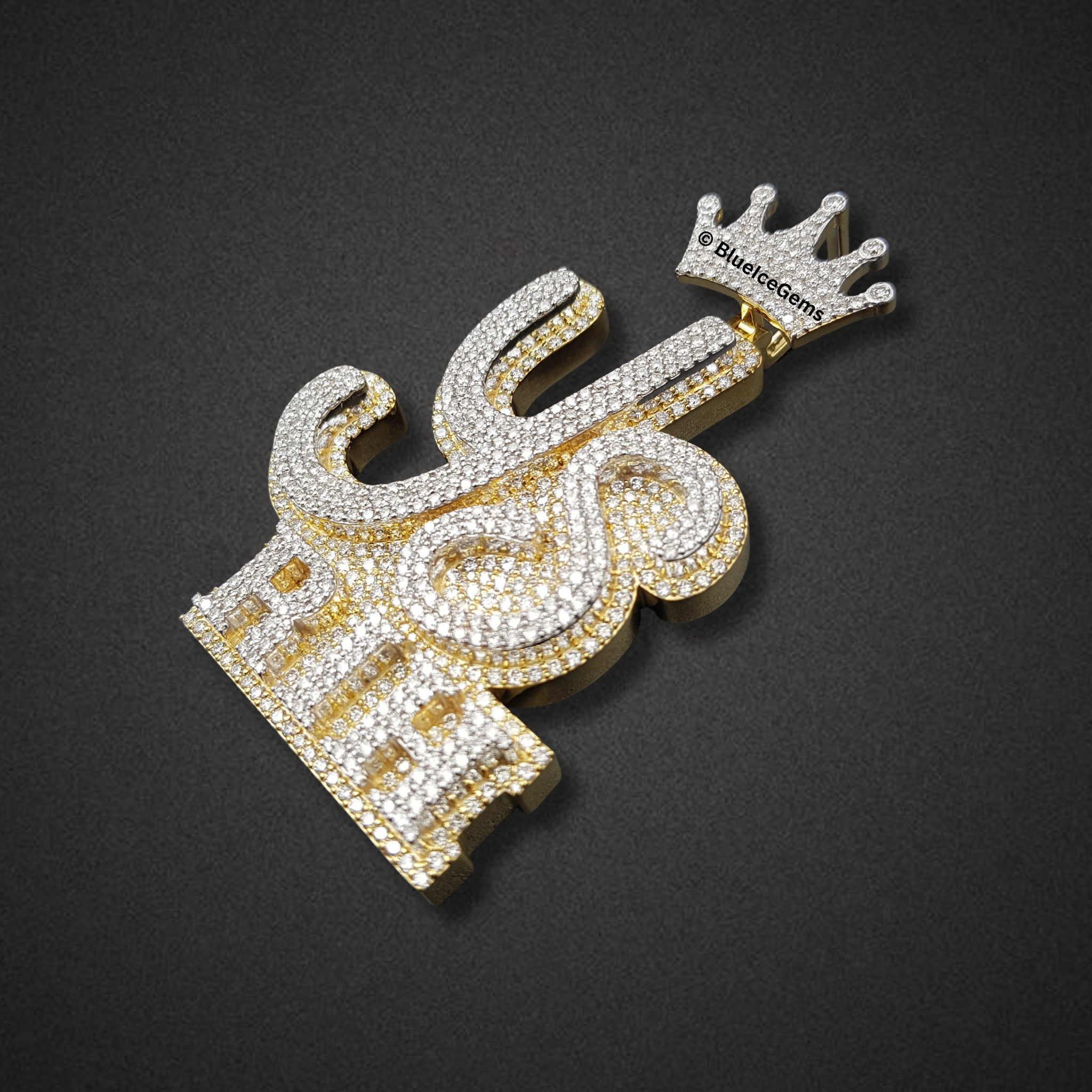 The "YS RIH" Crowned Diamond Pendant