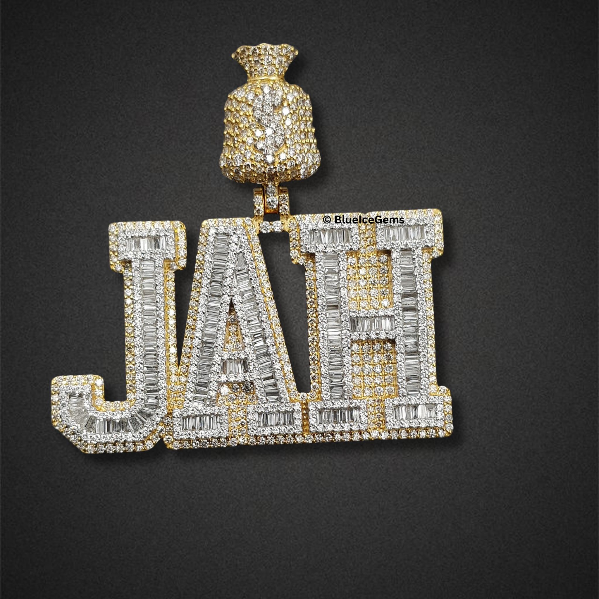 The JAH Fortune Bag Diamond Pendant