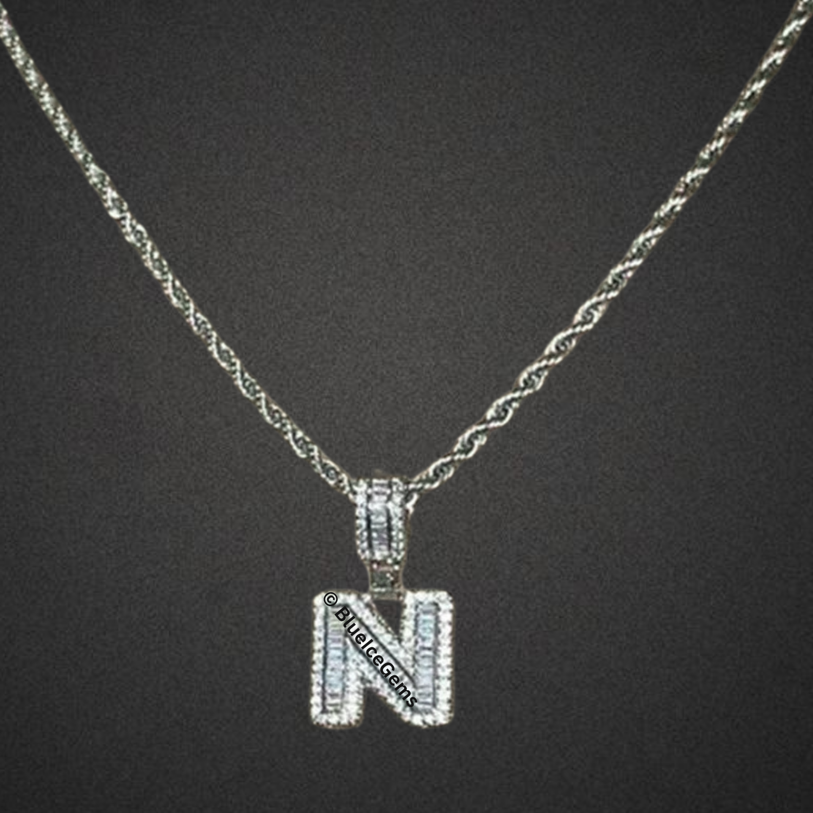 The "Billionaire" Iced Out Initial Necklace