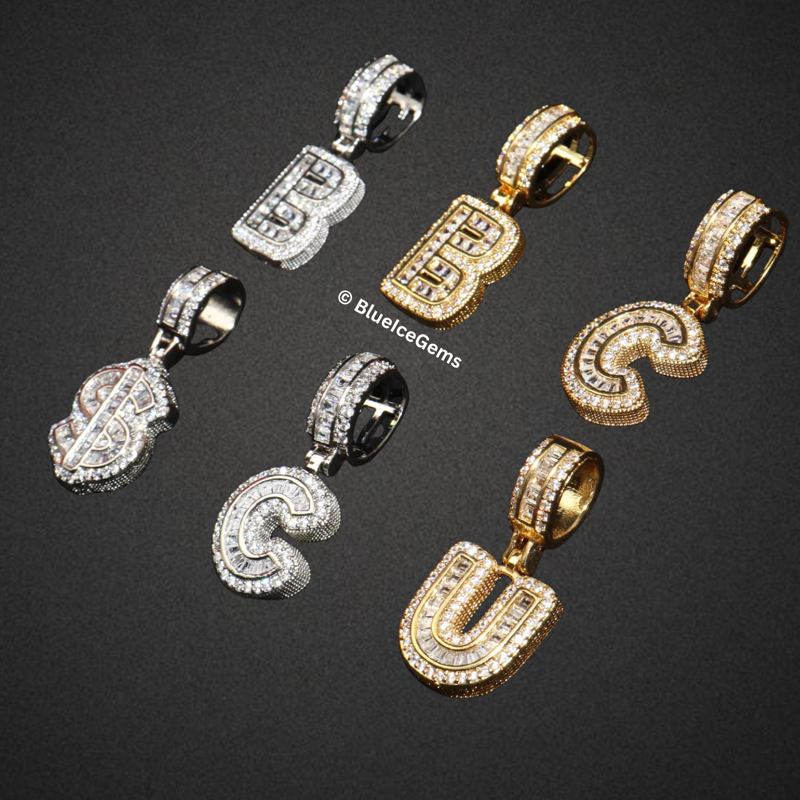 The "Billionaire" Iced Out Initial Necklace
