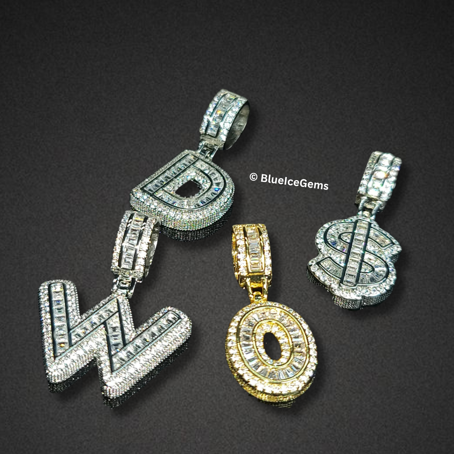 The "Billionaire" Iced Out Initial Necklace