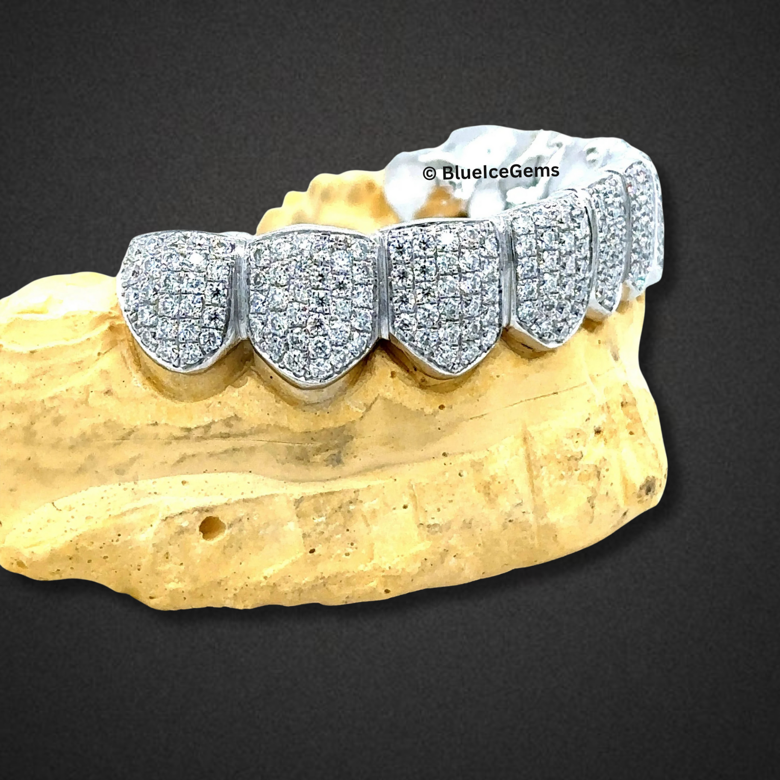 Frosted Shield Diamond Grillz