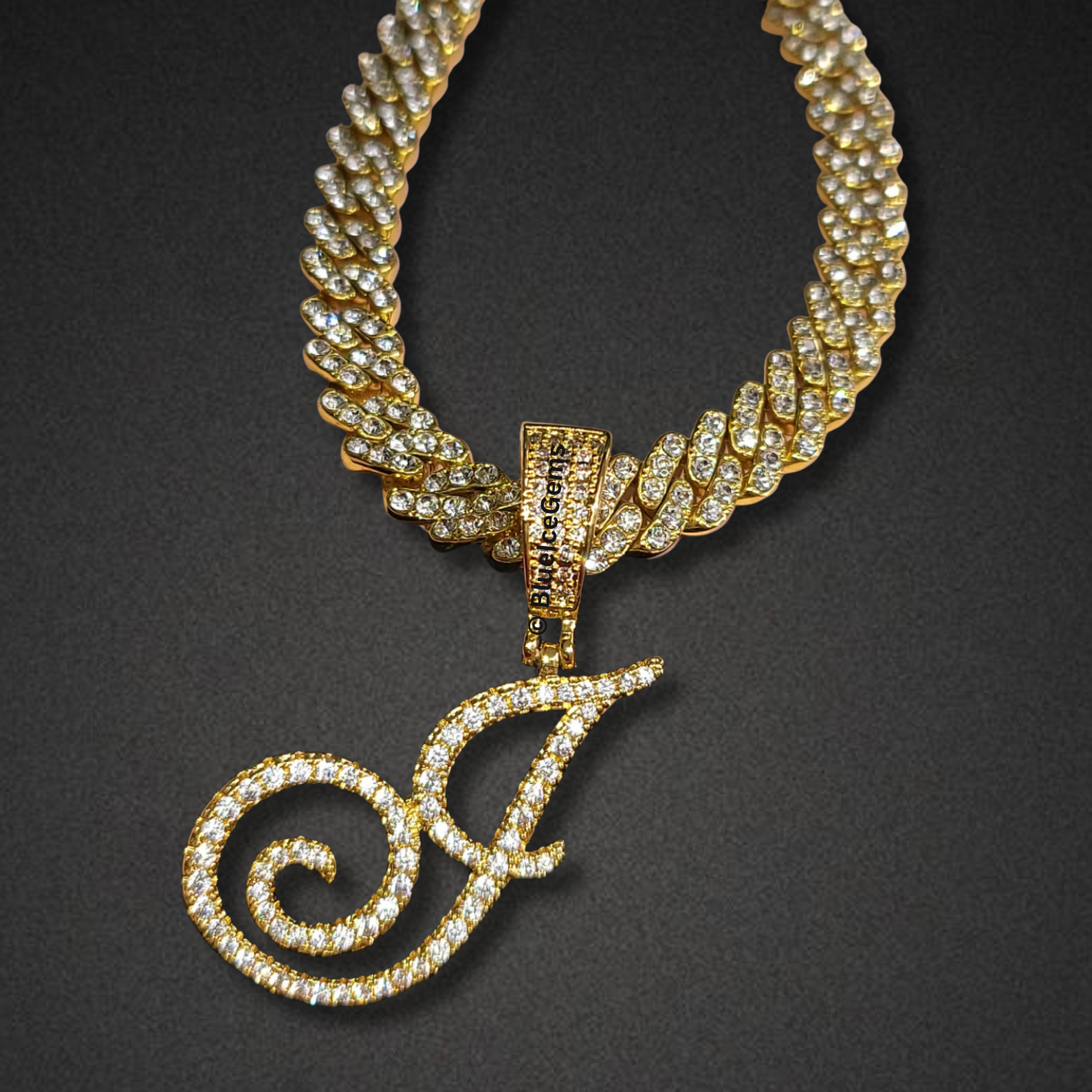 Custom Cursive "Swirl" Initial Necklace